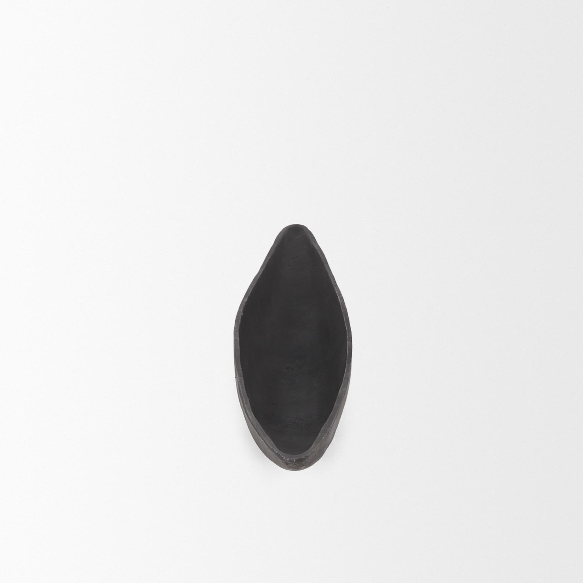 Piero Large Matte Black Metal Decorative Bowl — product photograph