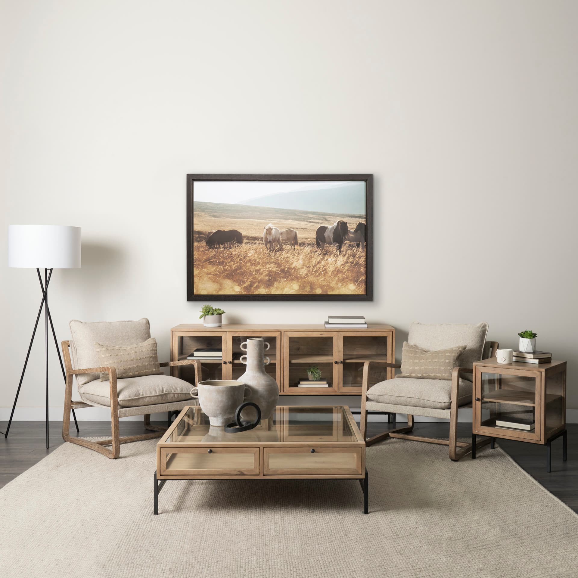 Moorland Serenity by Andreas Stridsberg a Framed Photo Art Print Matted under Glass — in a styled room