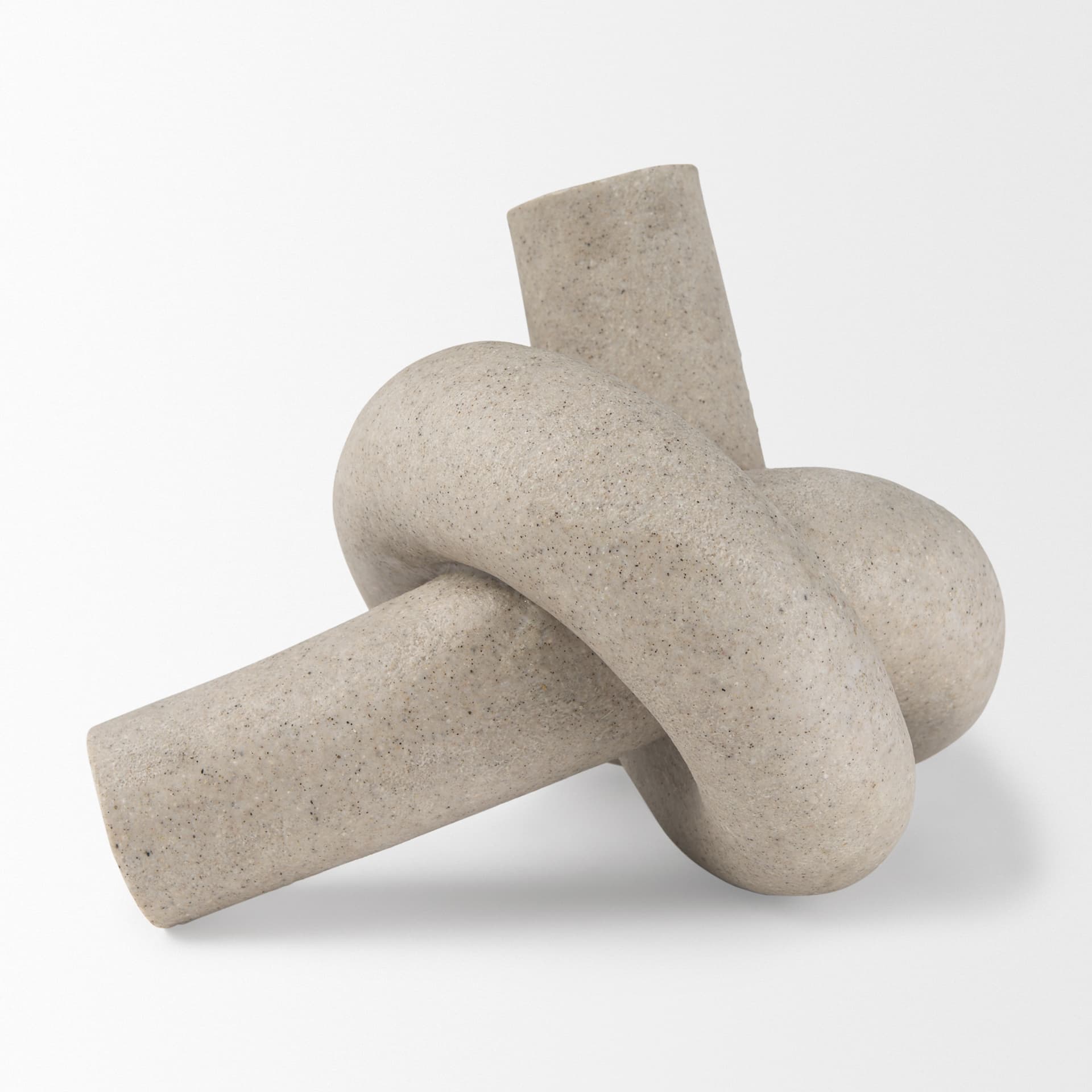 Otto Sandstone Resin Large Knot Sculpture Decorative Object — product photograph