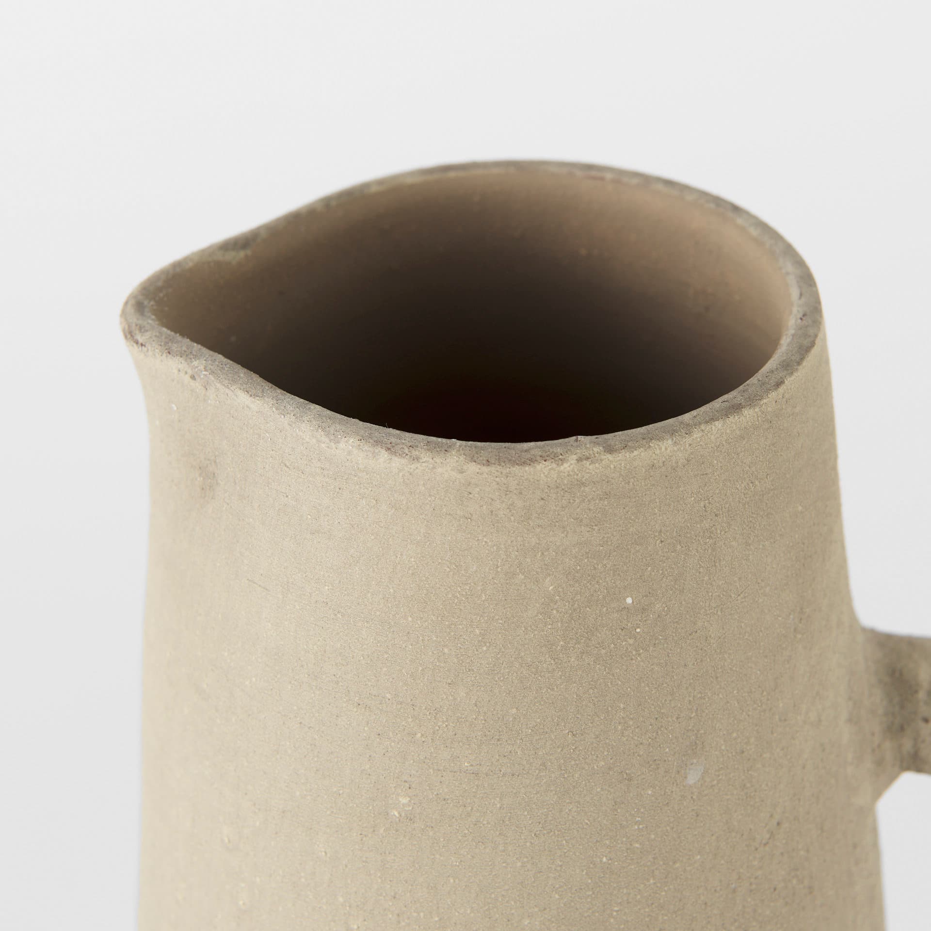 Garand Small 13H Two-Toned White Natural Ceramic Jug — product photograph