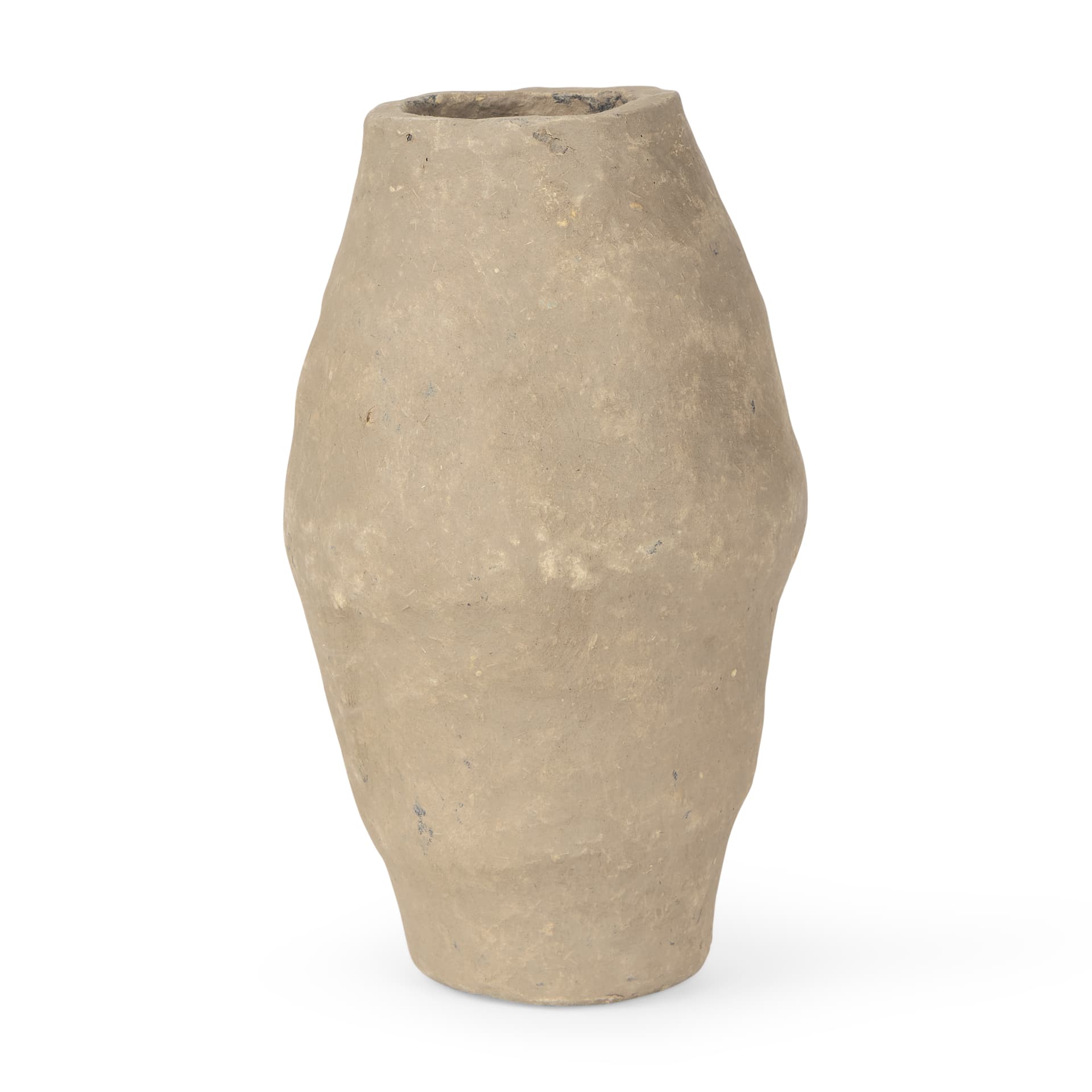 Rundal Small Gray Paper Mache Vase — product photograph