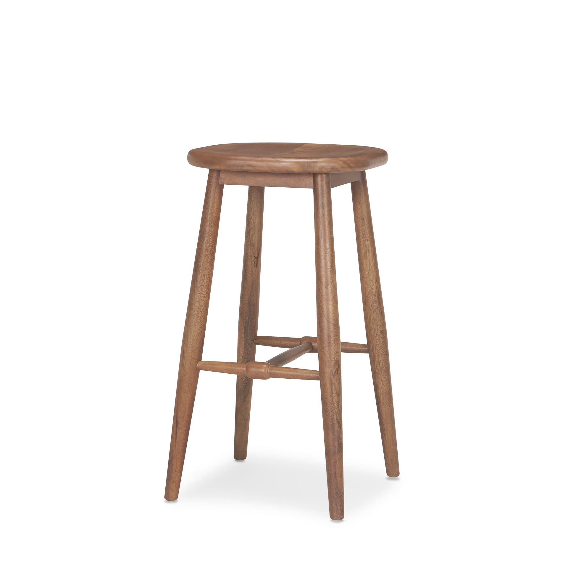 Ernest Backless 30in Seat Bar Stool | Medium Brown — product photograph