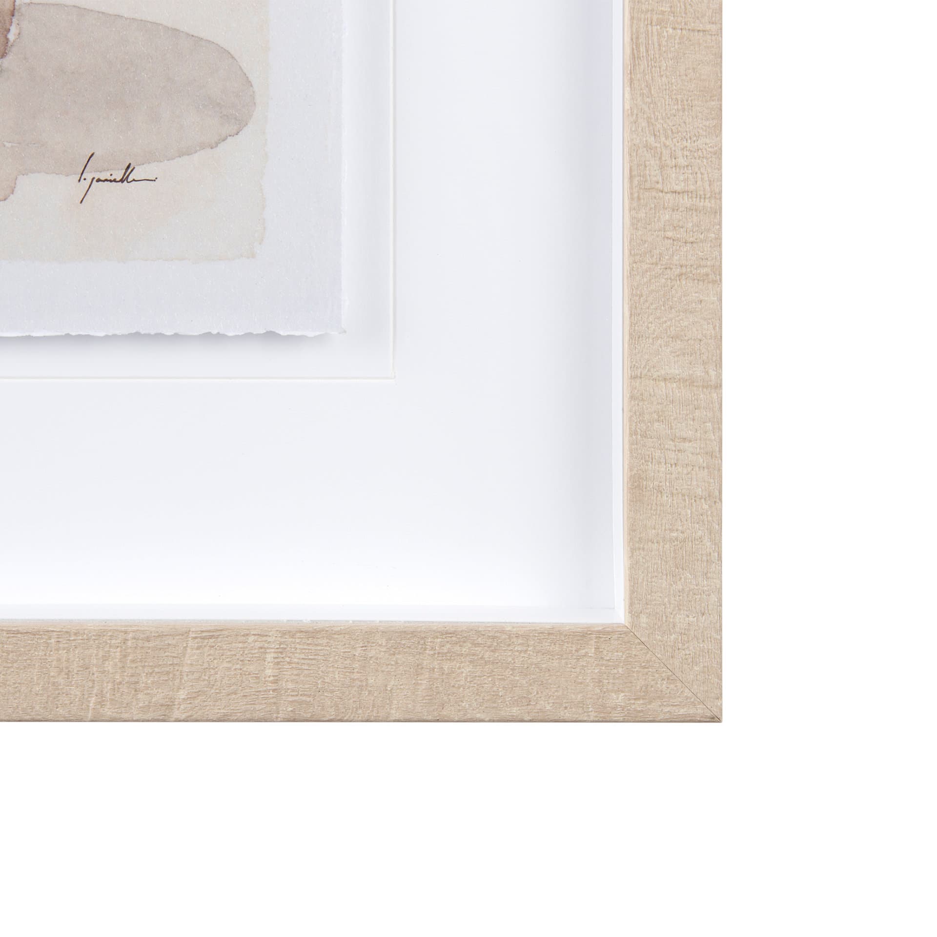Boho Flowers I by Mercana Studio a Hand Embellished Textured Framed Art Print Matted under Glass — product photograph