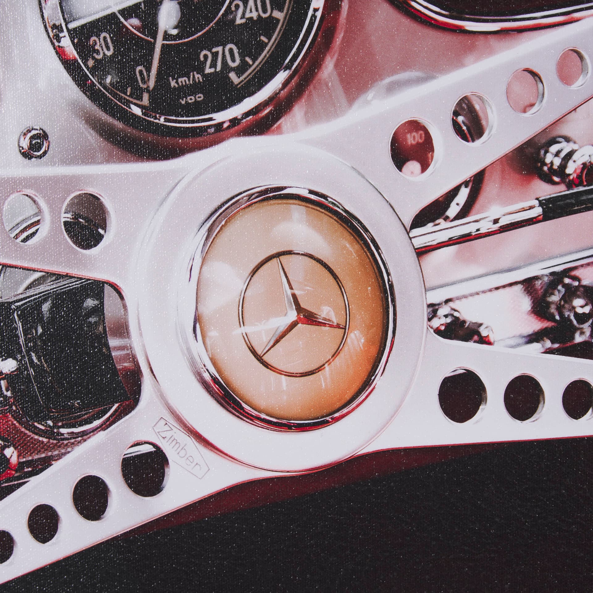 Vintage Car by Magda Izzard a Hand Embellished Framed Photo Art Print — product photograph