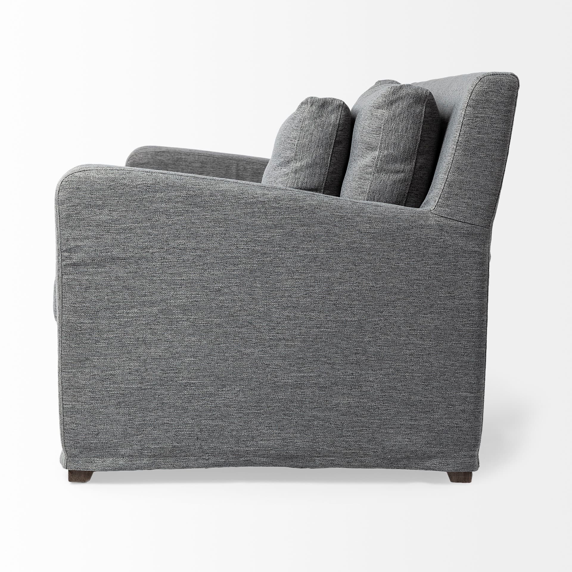 Denly III 38 X 38.25 X 34.5 Castlerock Gray Slipcover Upholstered Arm Chair — product photograph