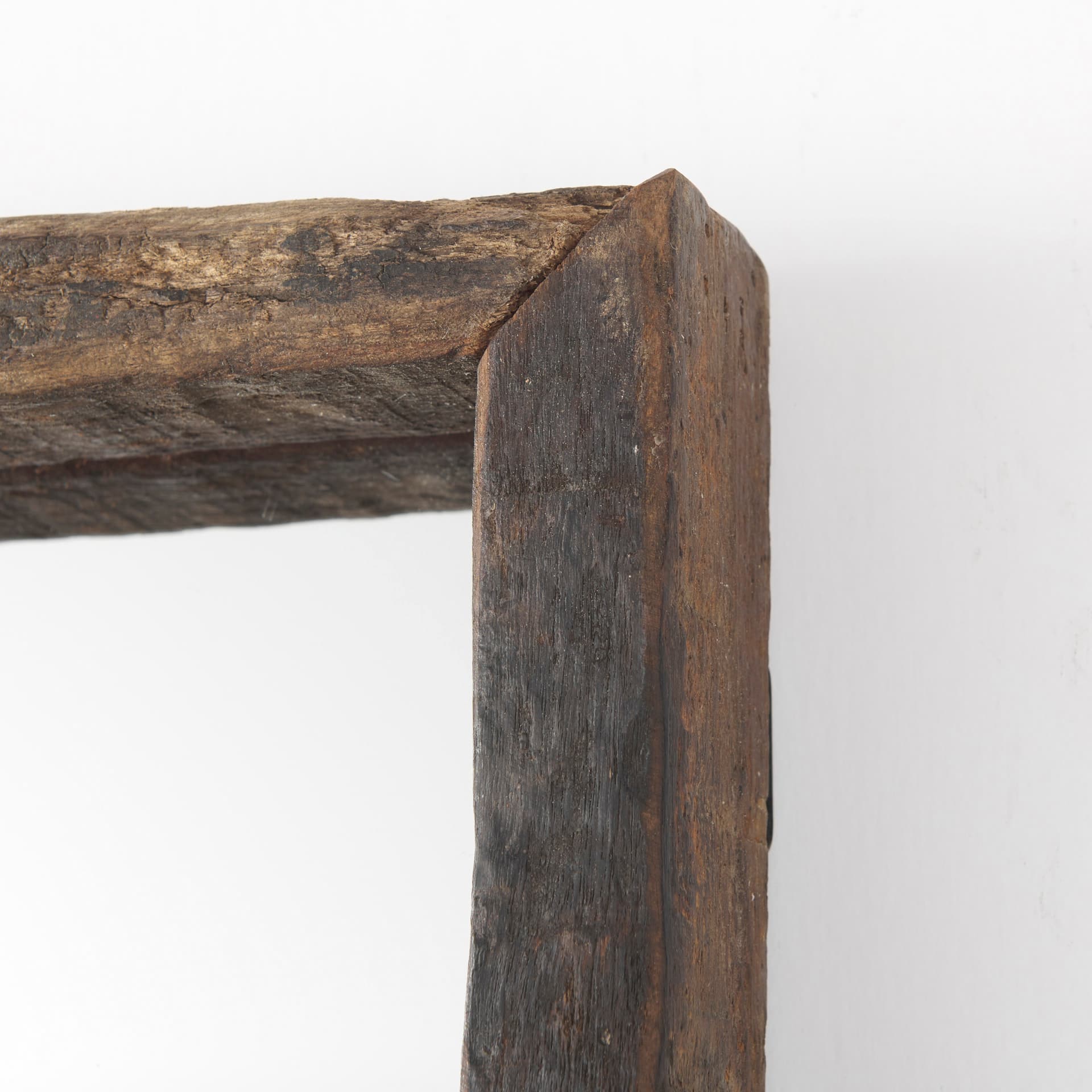 Gervaise 12L x 2W x 59H Brown Wood Frame Rectangular Wall Mirror — product photograph