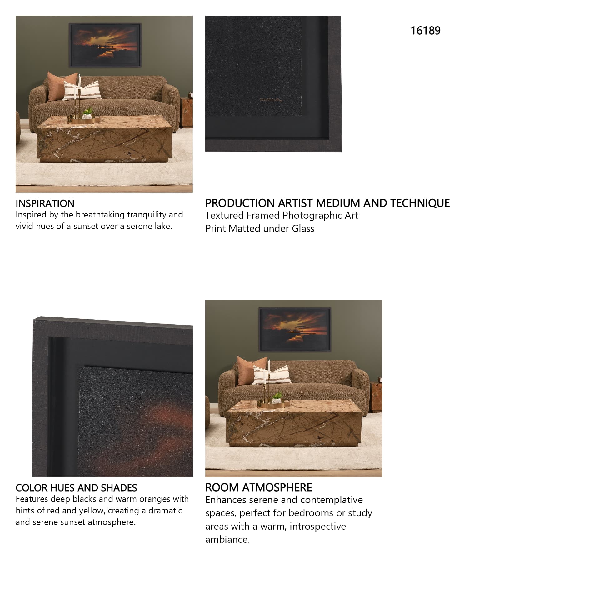 Last Light by Chad Mackay Textured FramedPhoto Print Matted under Glass — in a styled room