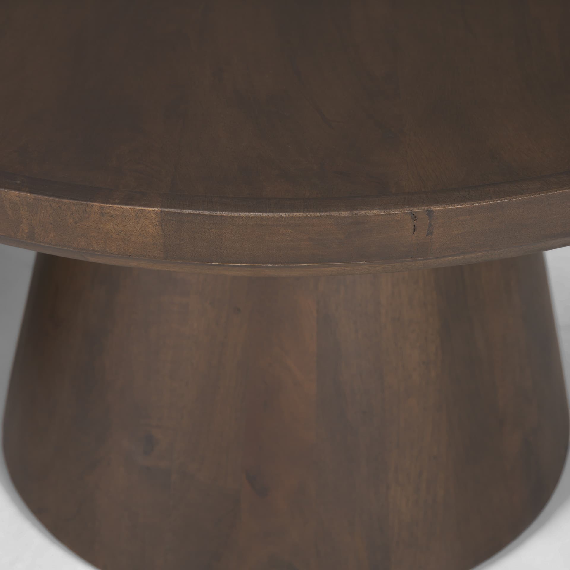 Takoda Dark Brown Wood Tapered Drum Nesting Coffee Tables — product photograph