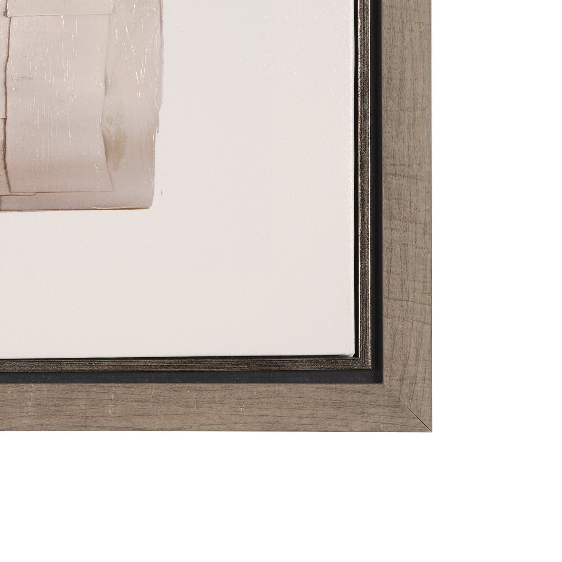 Glazed Echoes White III by Cartissi Hand-Embellished Textured Framed Canvas Artwork — product photograph
