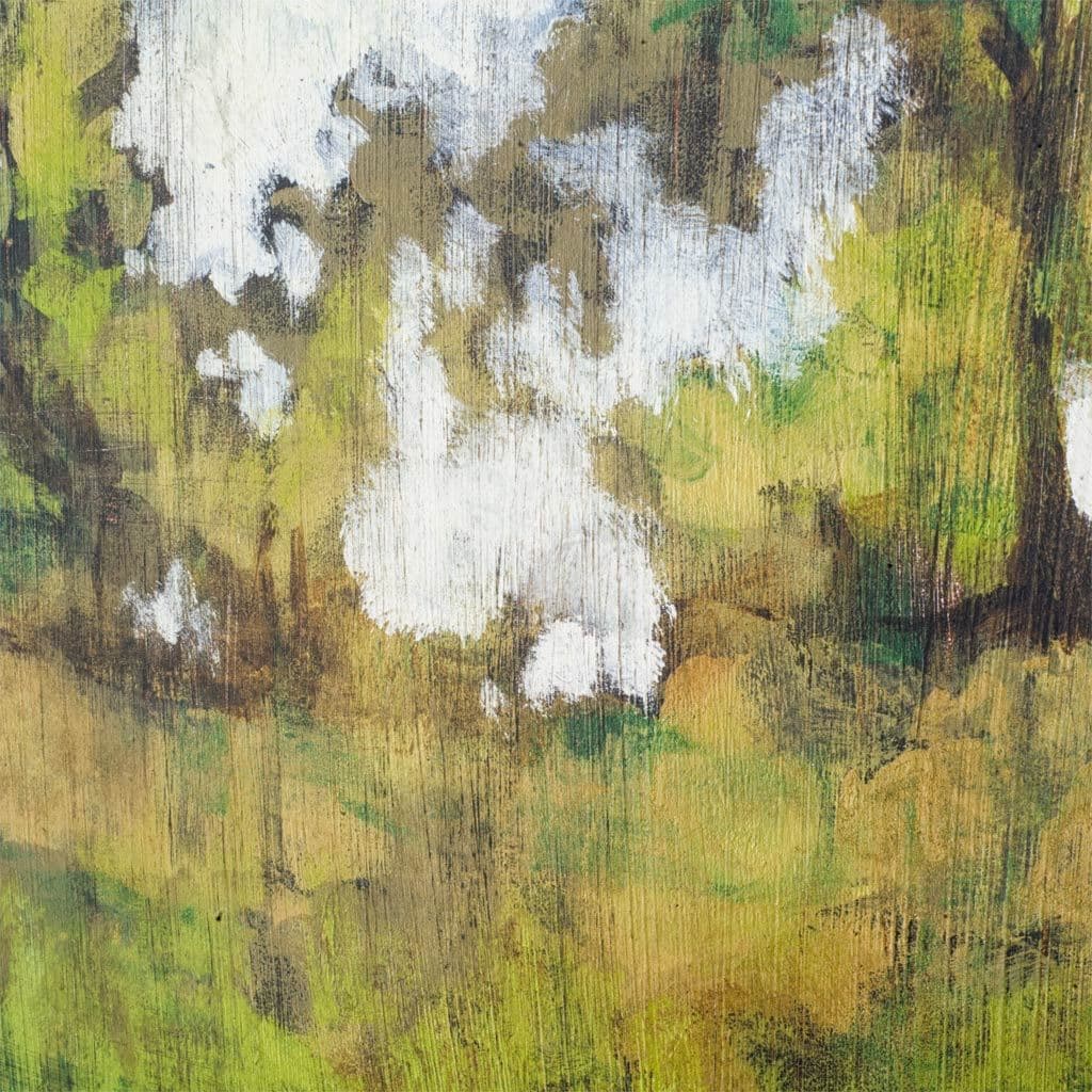 Meadow Lands I by Jennifer Goldberger Hand Embellished Textured Framed Art Print Matted under Glass — product photograph