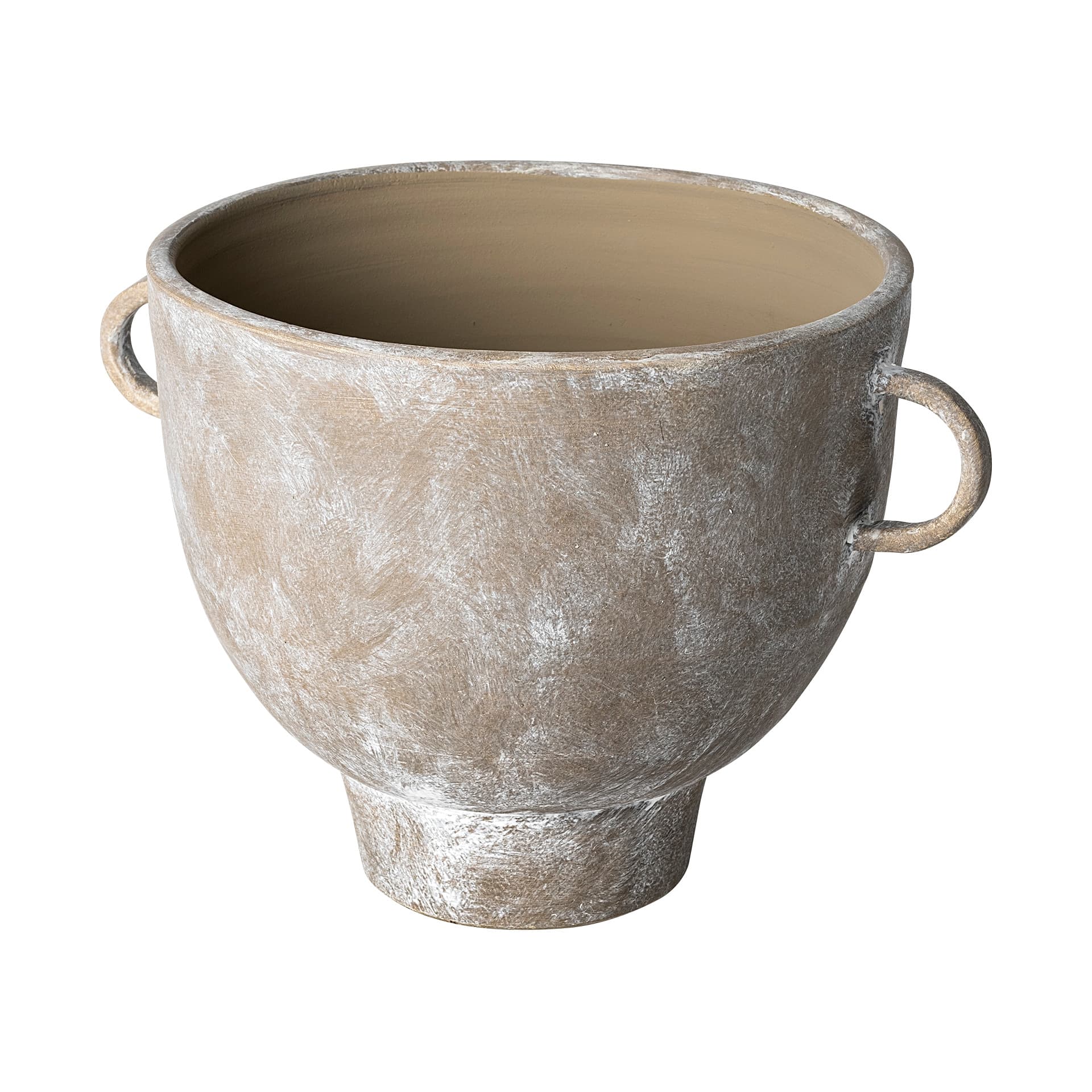 Deya Large Rustic Brown Ceramic Vase — product photograph