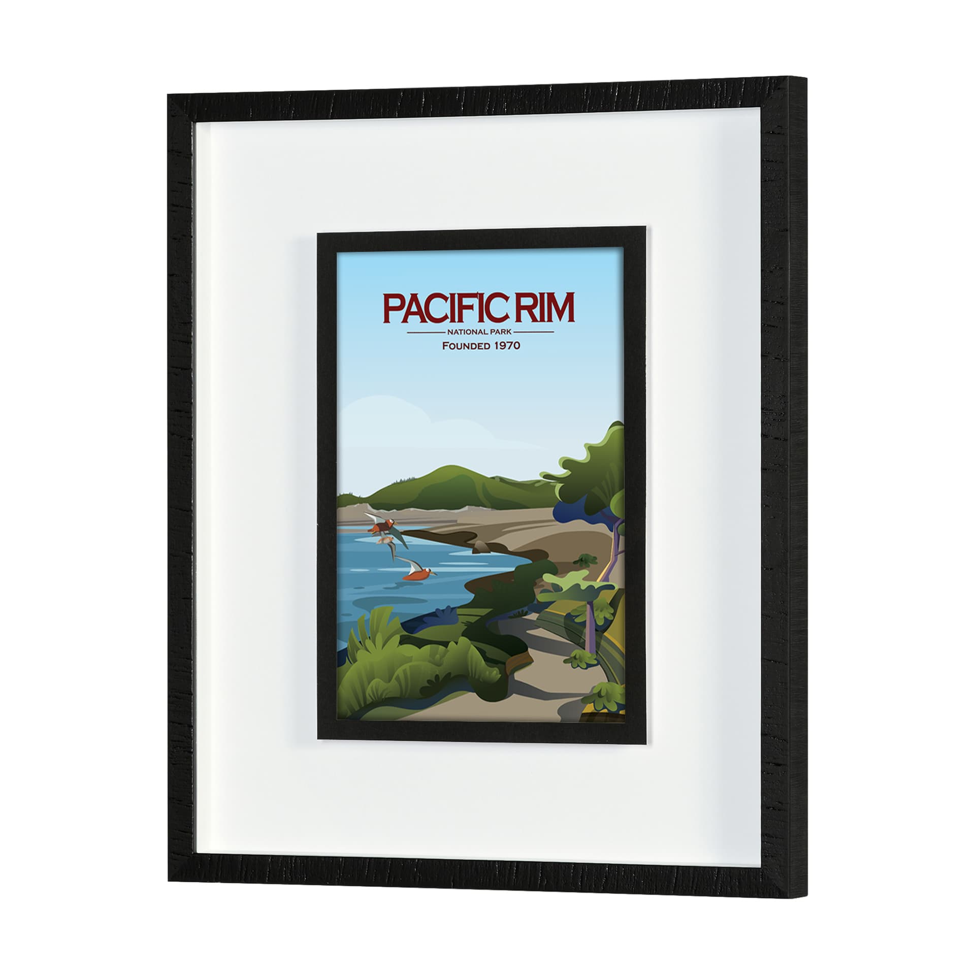 Pacific Rim GO (M) by Mercana Studio a Framed Art Print Matted under Glass — product photograph