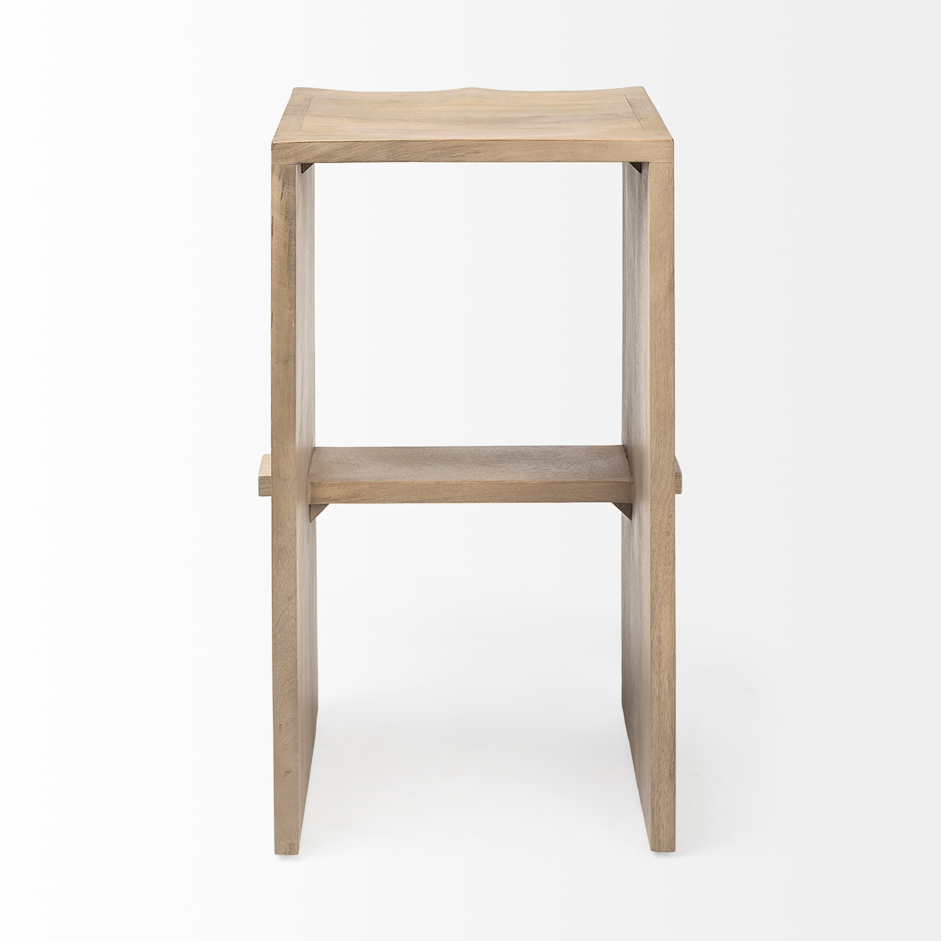 Aida Backless 30in Seat Bar Stool | Light Brown — product photograph