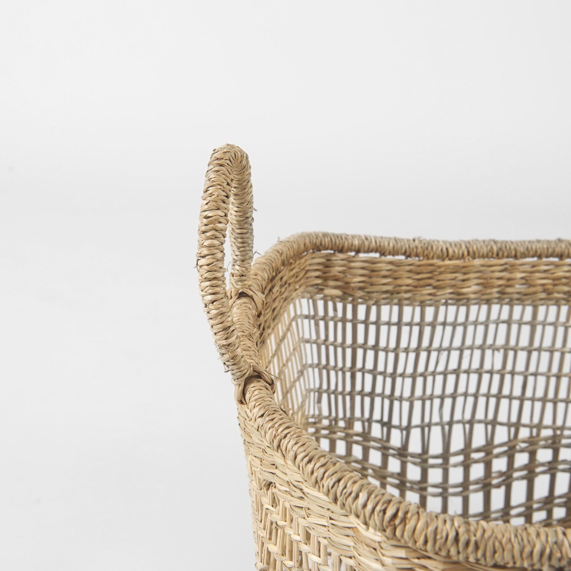 Bellisa 18.5L x 14.6W x 11.0H (Set of 2) Medium Brown Seagrass Rectangular Basket W/ Handles — product photograph