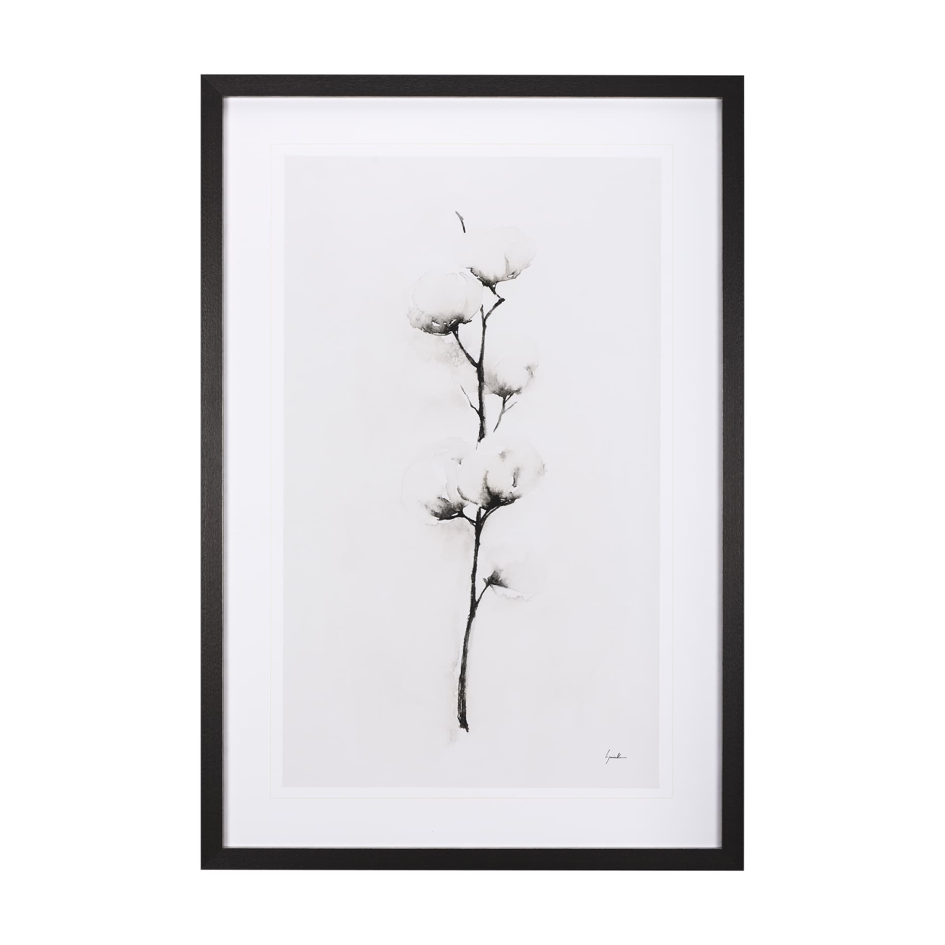 Snow Greetings II by Panpan a Framed Art Print Matted under Glass — product photograph