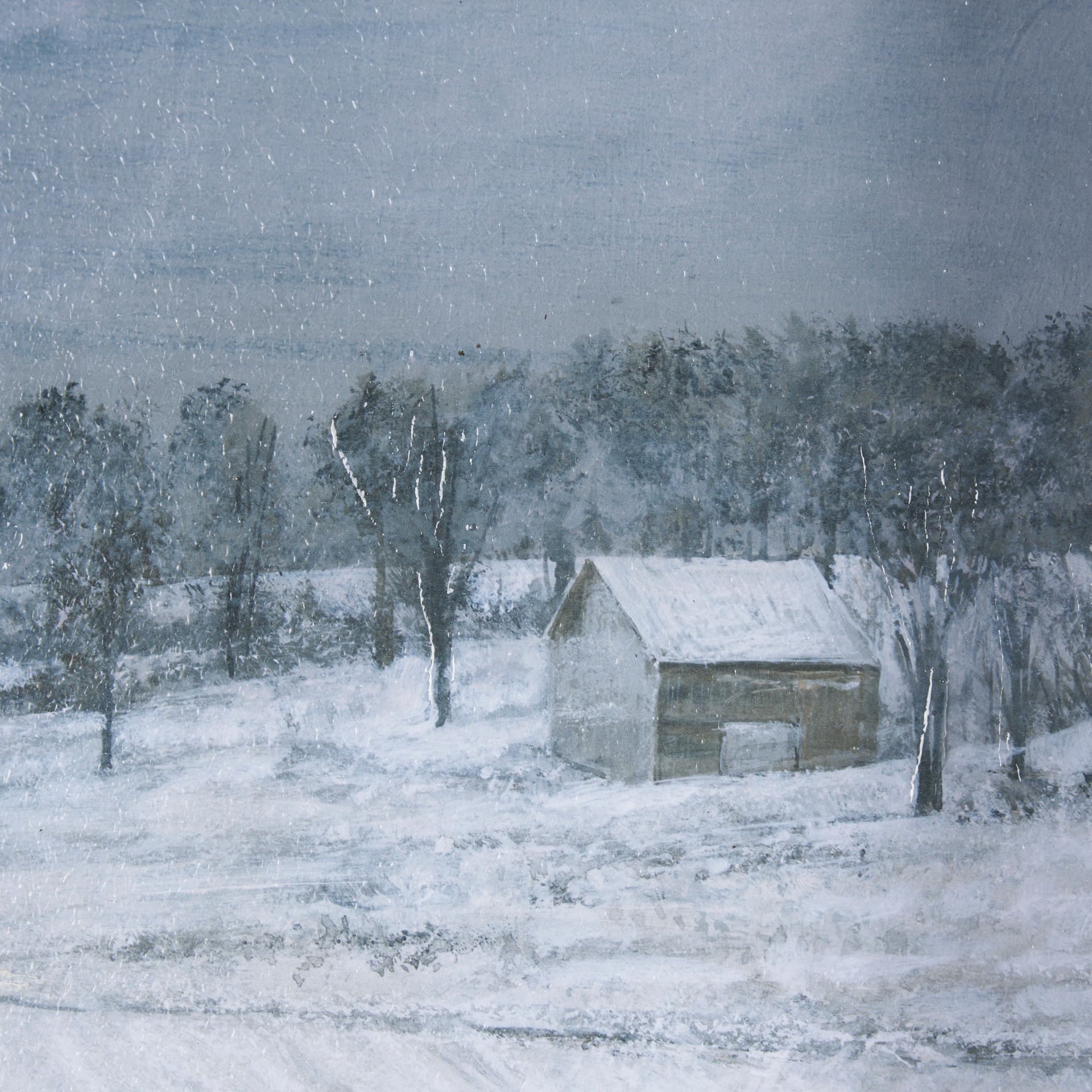 Winter On The Farm IV by Mercana Studio a Hand Embellished Framed Art Print — product photograph