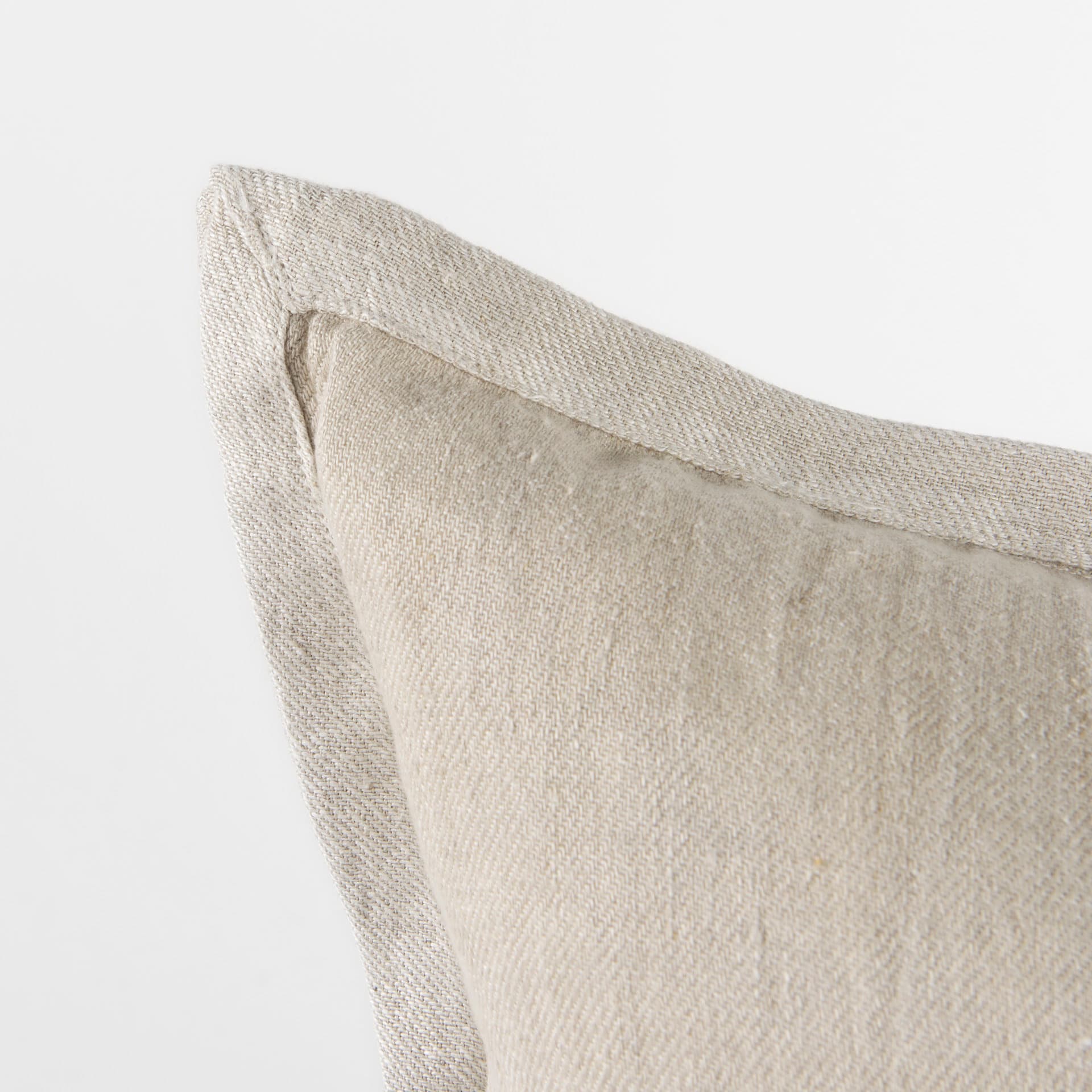 Mae 20x20 Beige Fabric Pillow Cover — product photograph