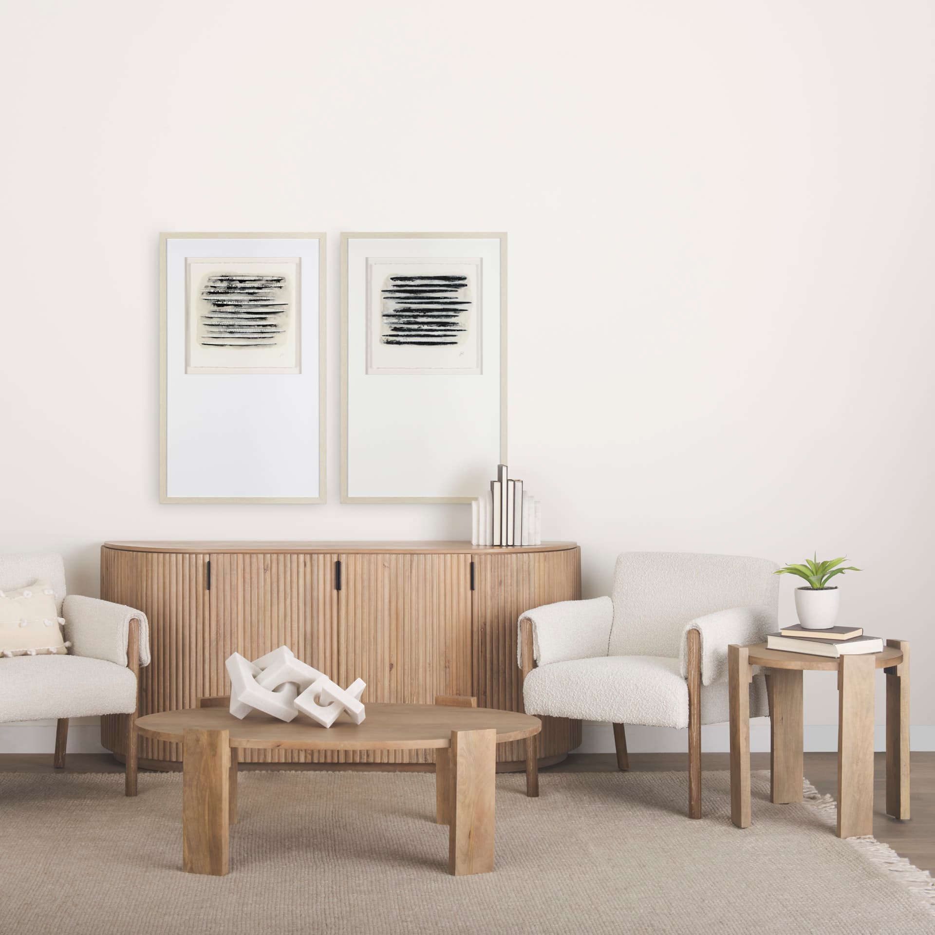 Calm River Flowing I by Studio M a handmade Original Framed Artwork under Glass — in a styled room
