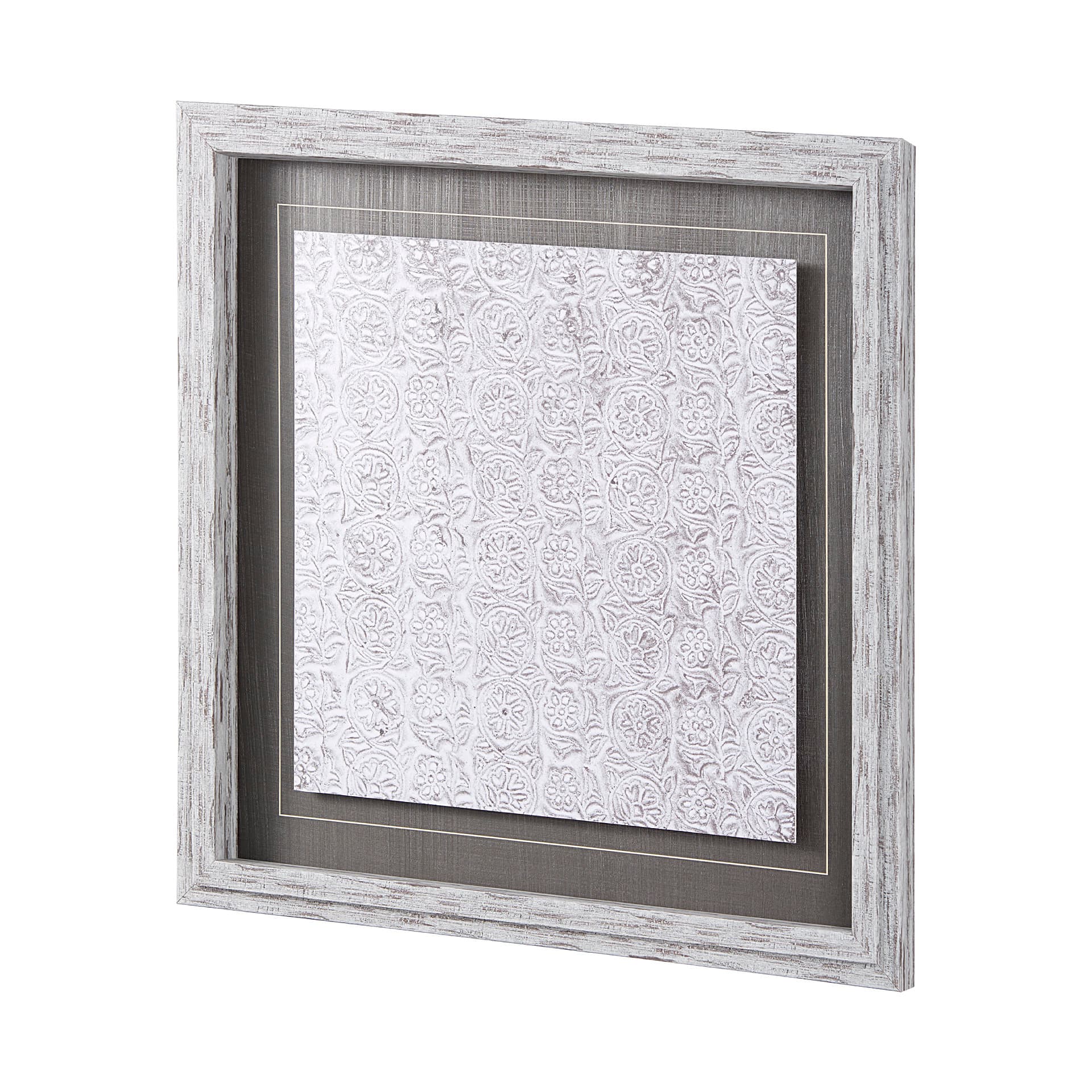 Vintage Tile Collection IV by Mercana Studio a Hand Embellished Textured Framed Art Print — product photograph