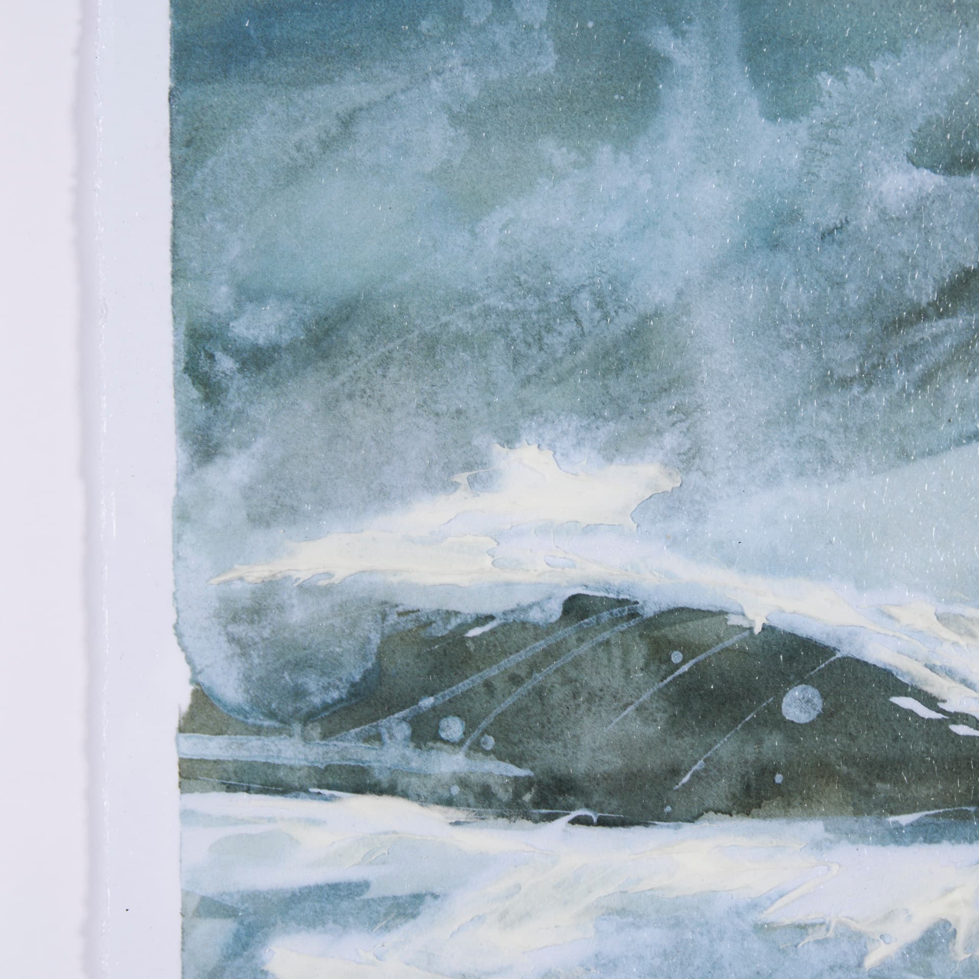 Stormy Coast II by Mercana Studio a Hand Embellished Framed Art Print Matted under Glass — product photograph
