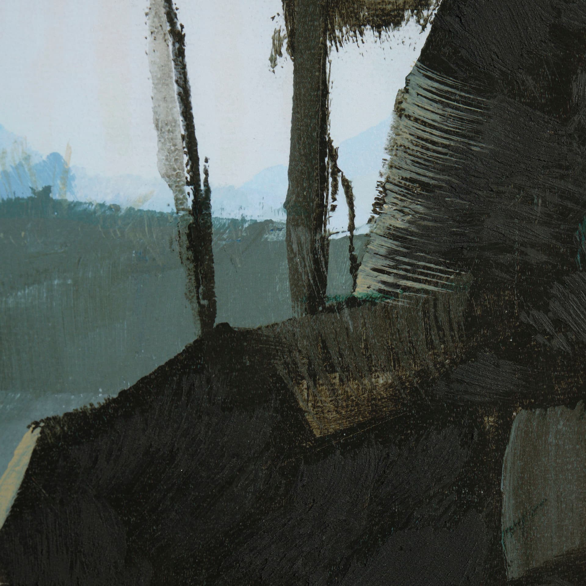 Guardian I by Jonathan Klassen a Hand Embellished Textured Framed Art Print Matted under Glass — product photograph