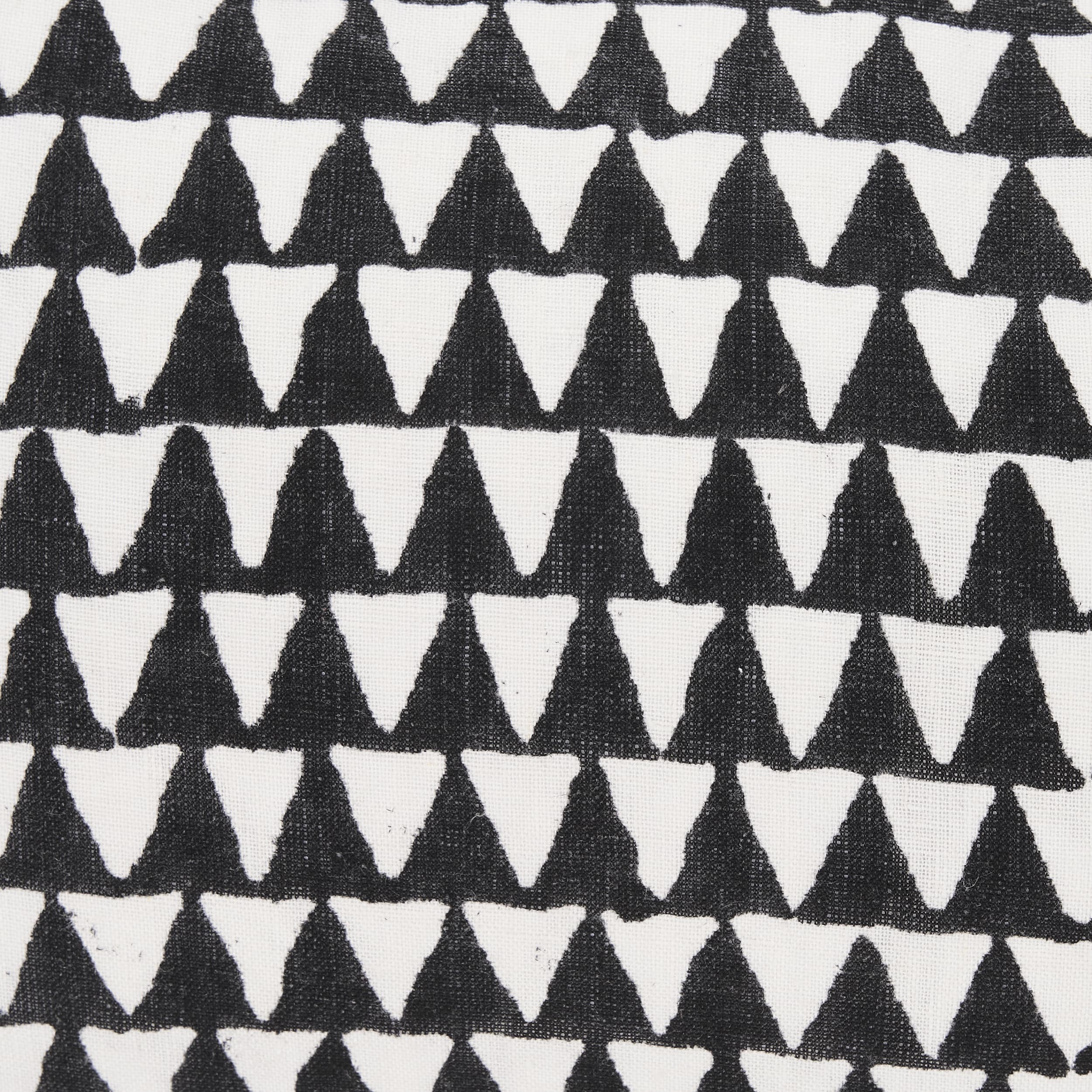 Jolie Cream w/ Black Print Linen Lumbar Pillow Cover — product photograph