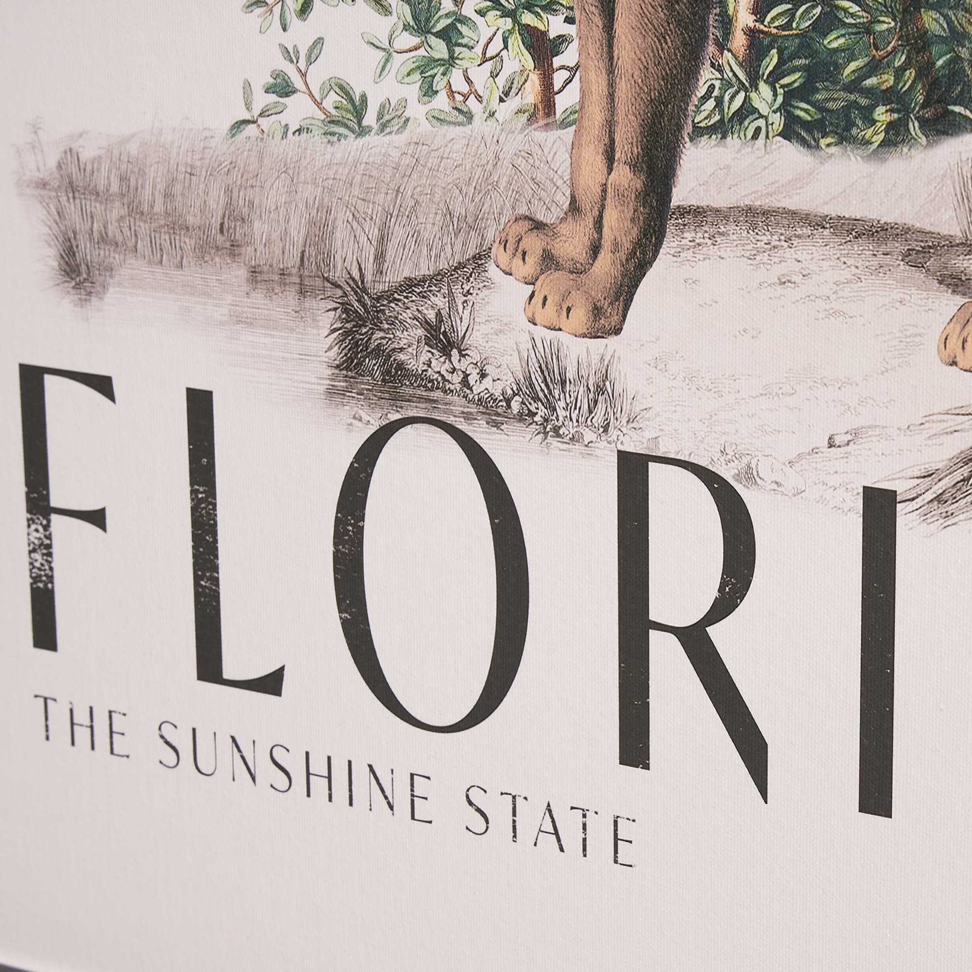 Travel Guide - Florida by Vintage Collection a Hand Embellished Textured Framed Art Print — product photograph