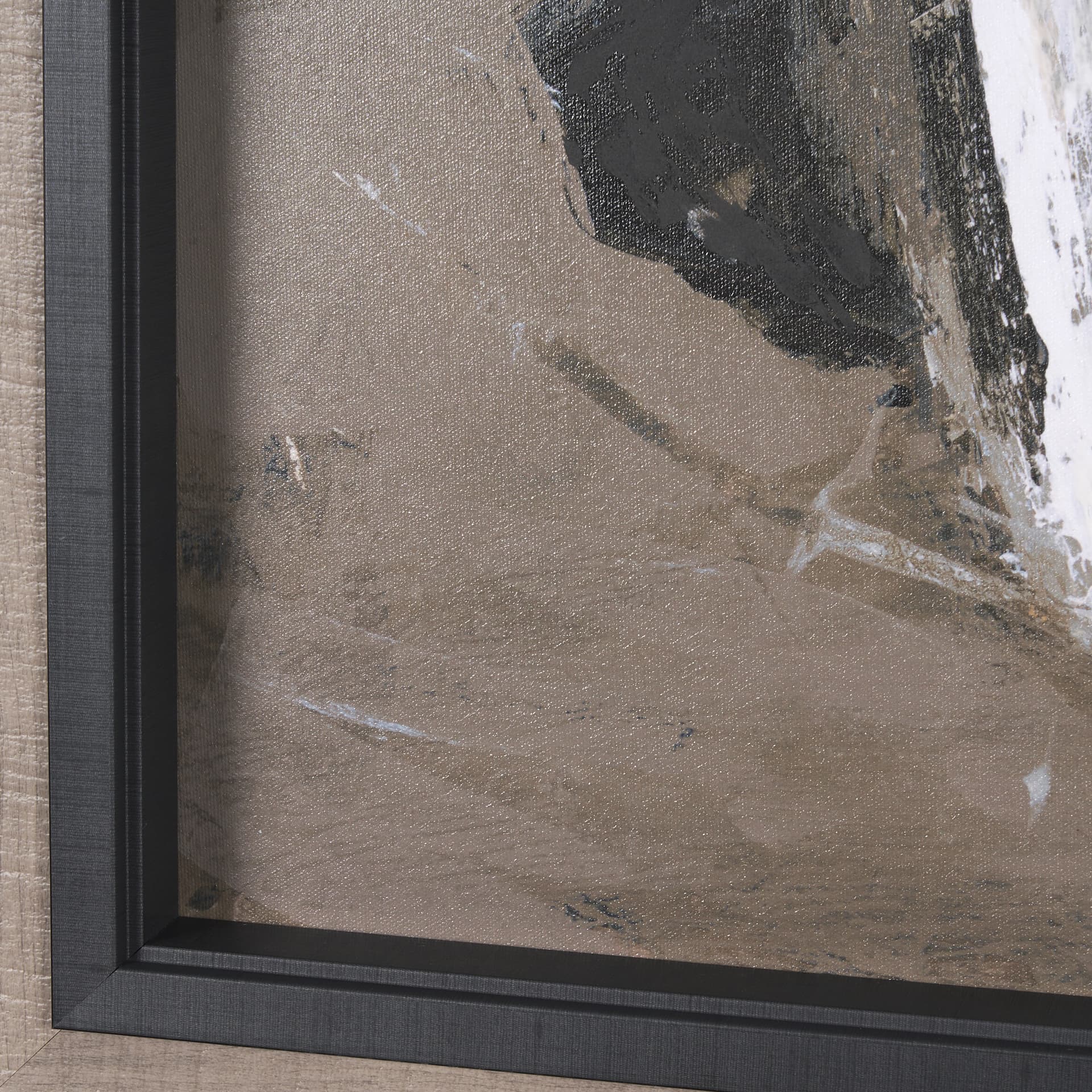 Shaped & Balance I by Mercana Studio a Hand Embellished Textured Framed Art Print — product photograph