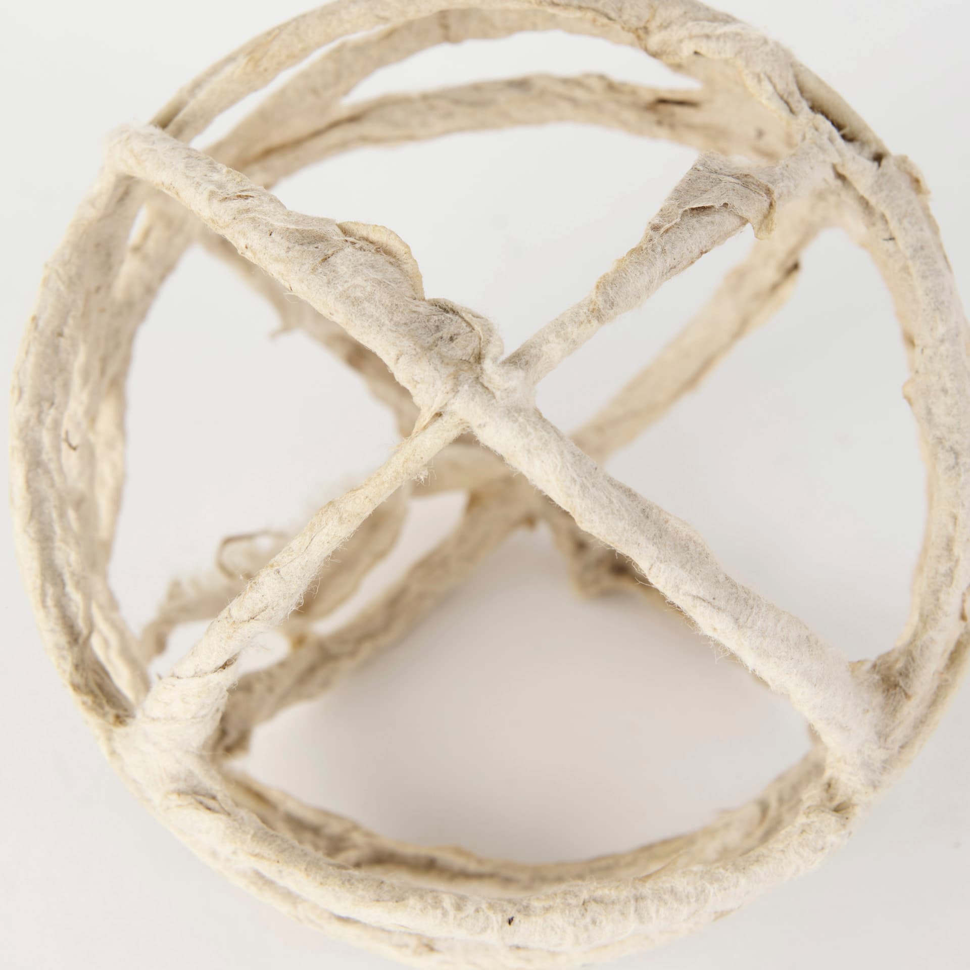 Kali 4.5L x 4.5W x 4.5H Small Beige Decorative Metal and Paper Object — product photograph