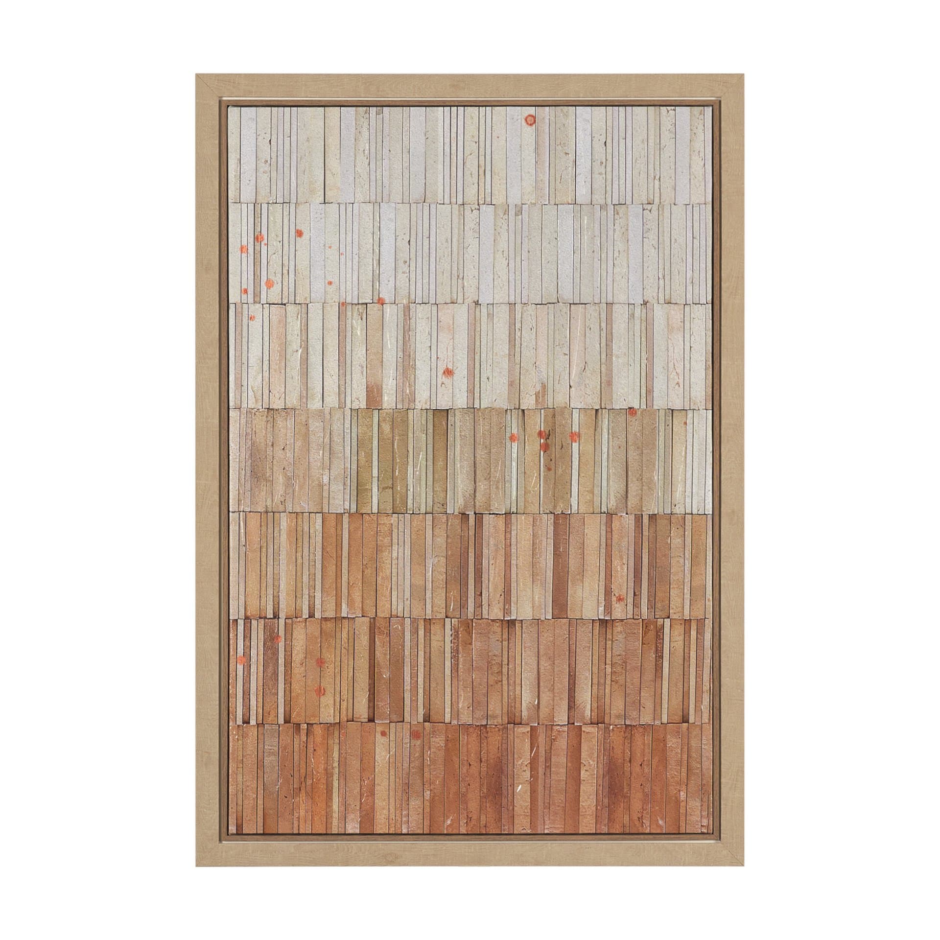 Terracotta Wall III by Flora Kouta Hand-Embellished Textured Framed Canvas Artwork — product photograph