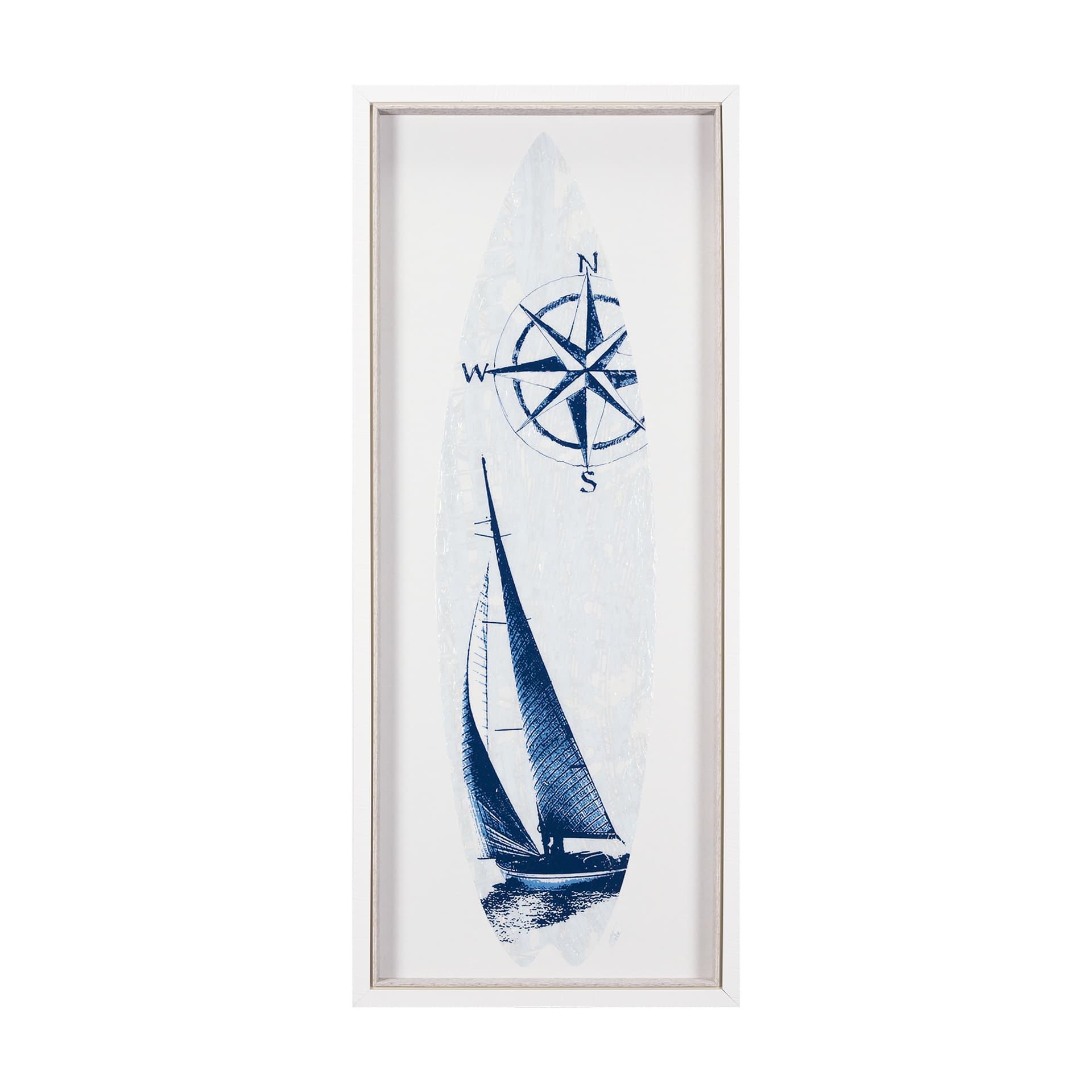 Surfs Up 2 by Mercana Studio a Hand Embelished Textured Framed Art Print — product photograph