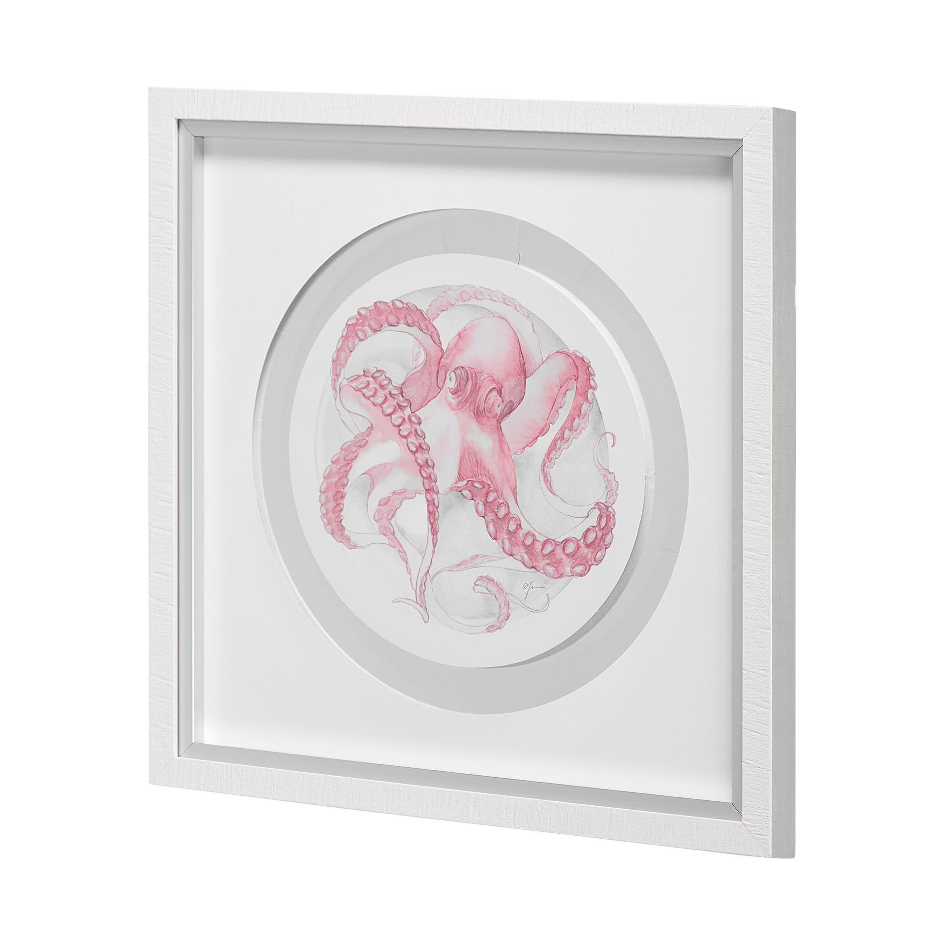 Who Stole My Precious II Pink by Fiona H Hand Embellished Textured Framed Print Matted under Glass — product photograph