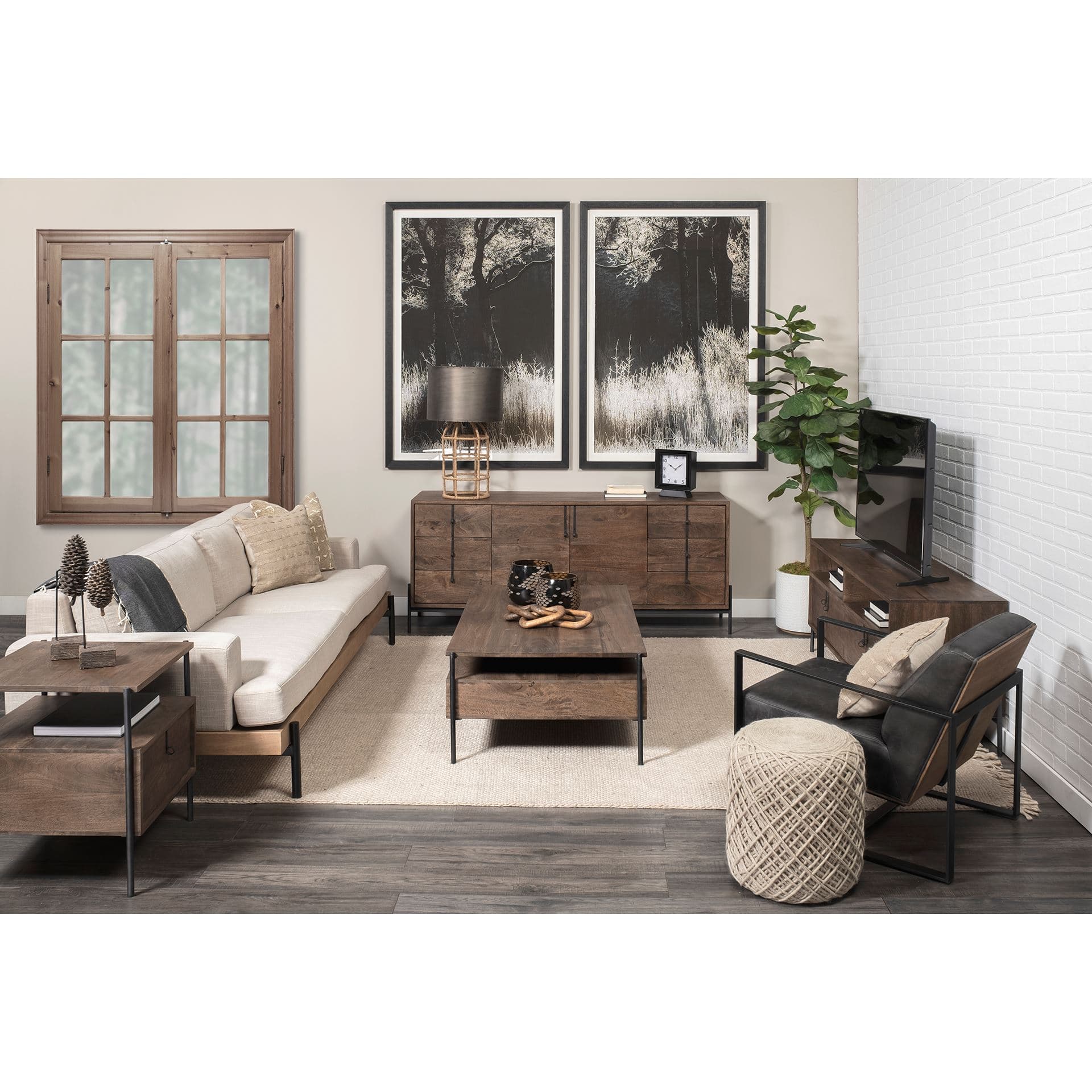 Pinterra (Small) 4L x 4W Brown Resin Pinecone Replica — in a styled room