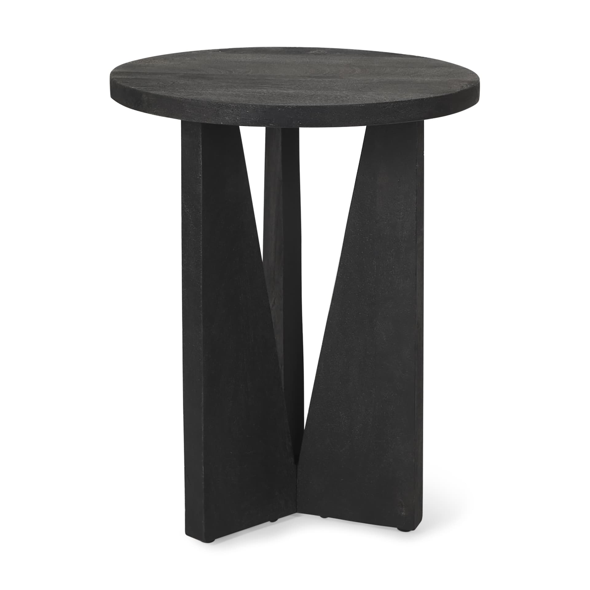 Mattius Black Wood Accent Table — product photograph