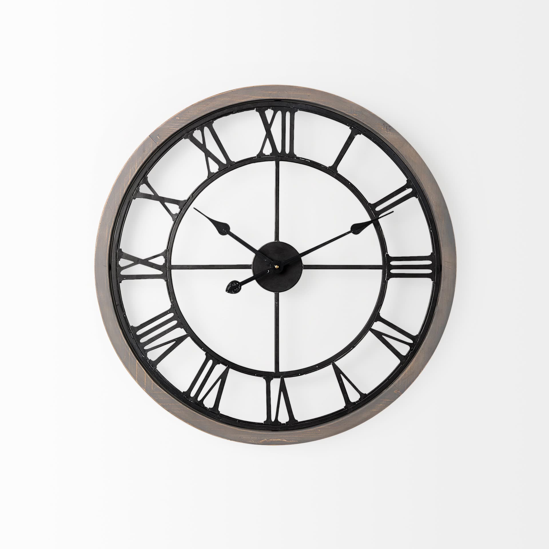 Mething Gray 25" Medium Farmhouse Wall Clock — product photograph