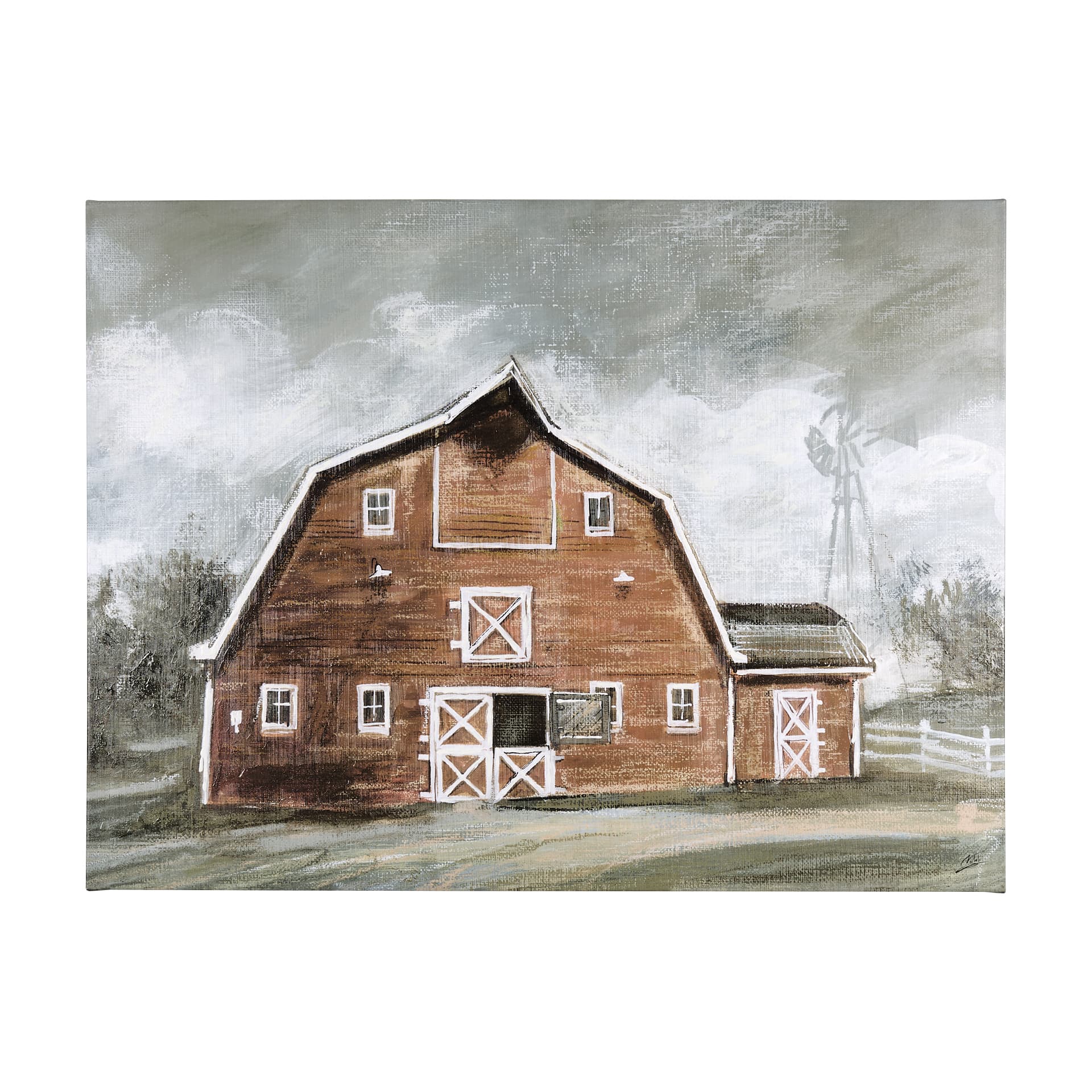 Old Barn IV by Mercana Studio a Hand Embellished Textured Canvas — product photograph