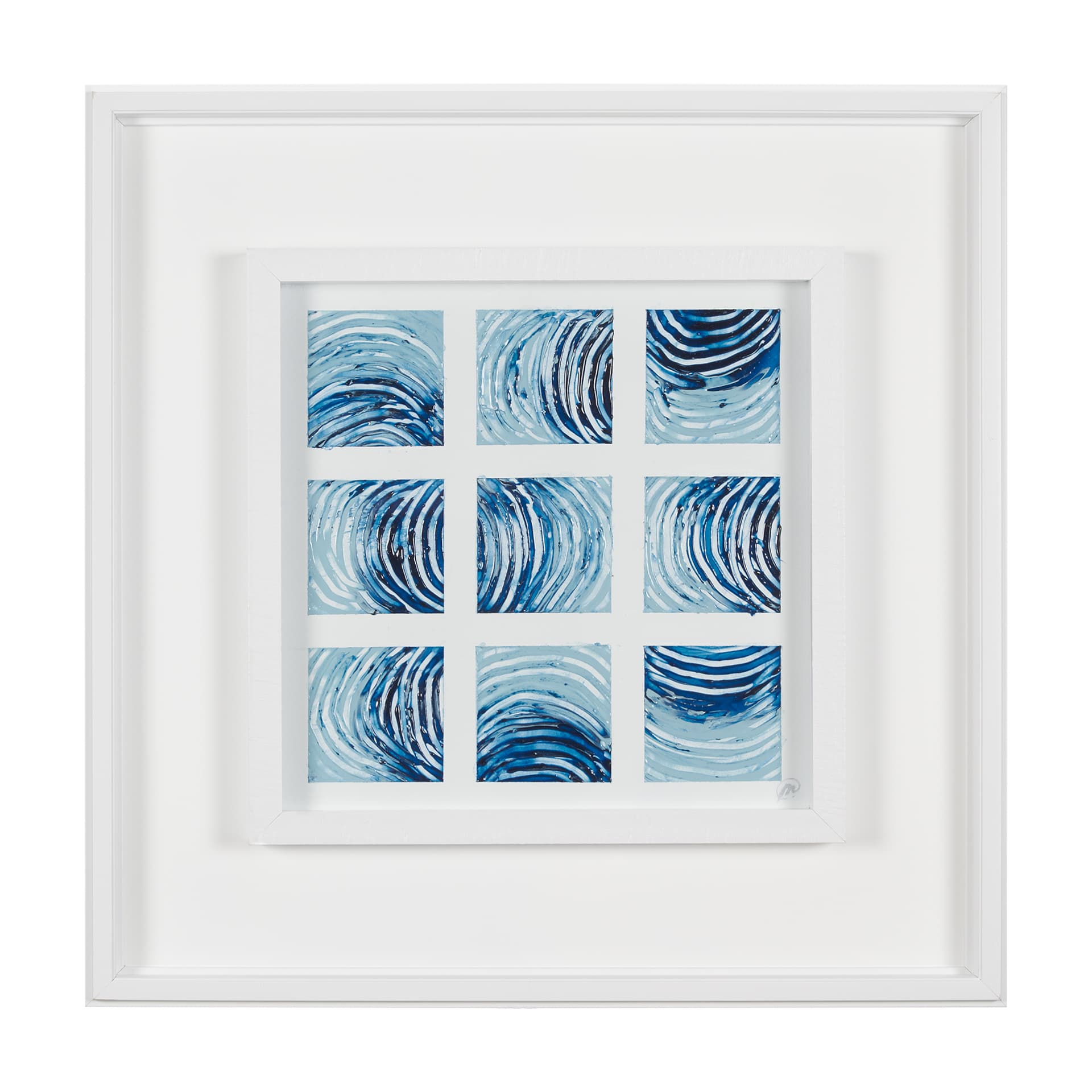 Ocean Sounds II by Studio M a handmade Original Framed Artwork under Glass — product photograph
