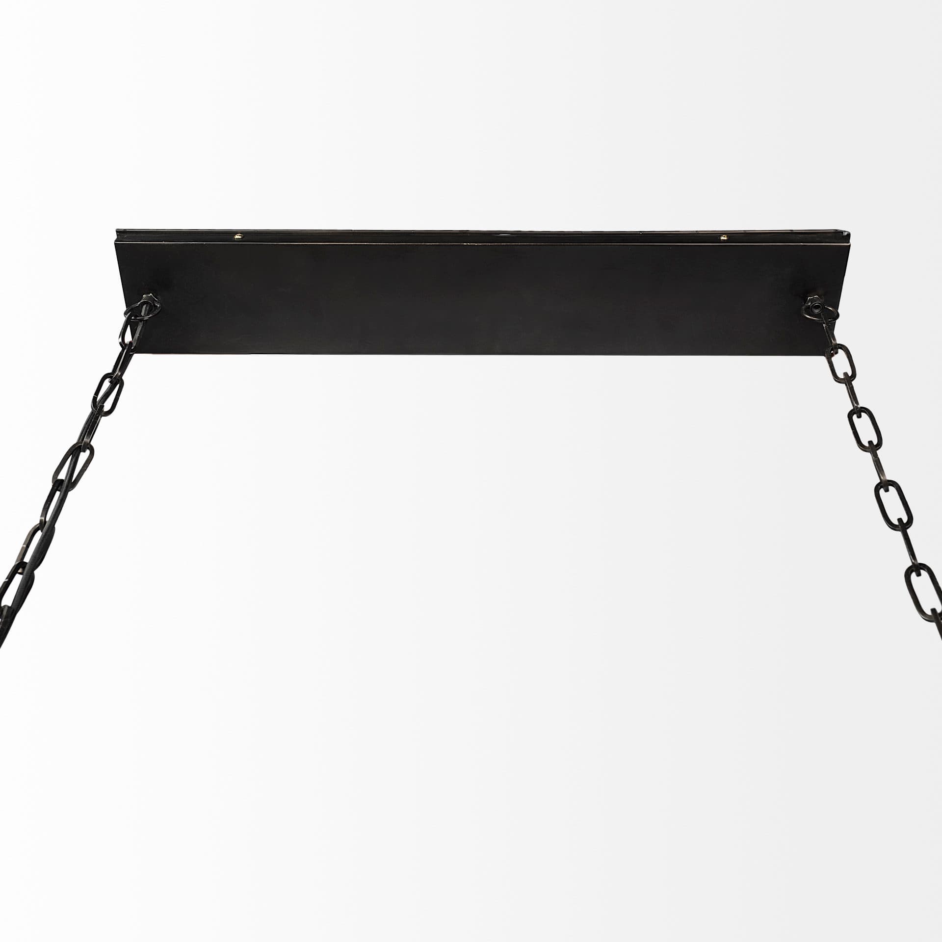 Josie (42"x14.5"x20") Natural Wood Chassis Six Light Chandelier — product photograph