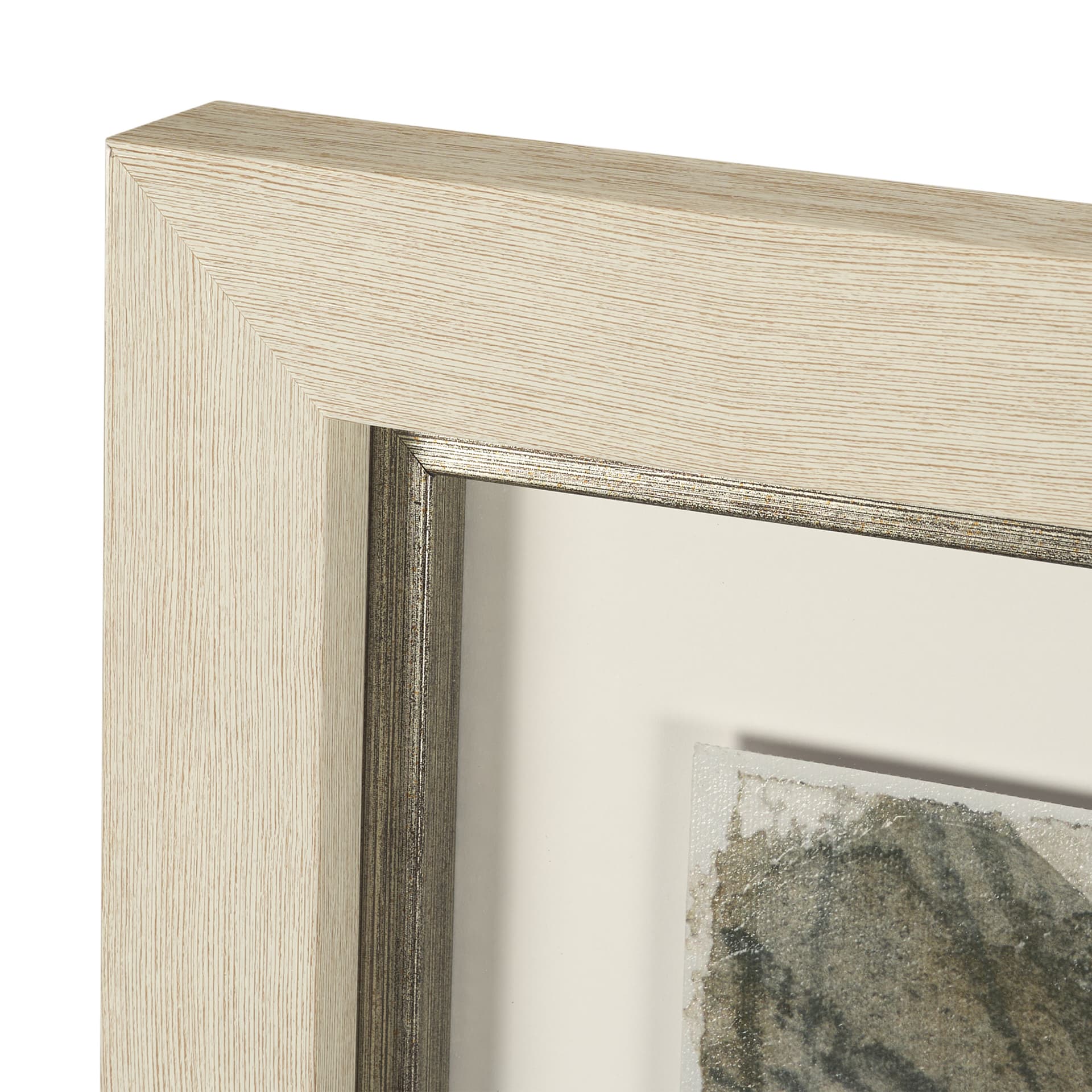Deer Trail II by Mercana Studio Hand Embelished Textured Framed Artwork Matted under Glass — product photograph
