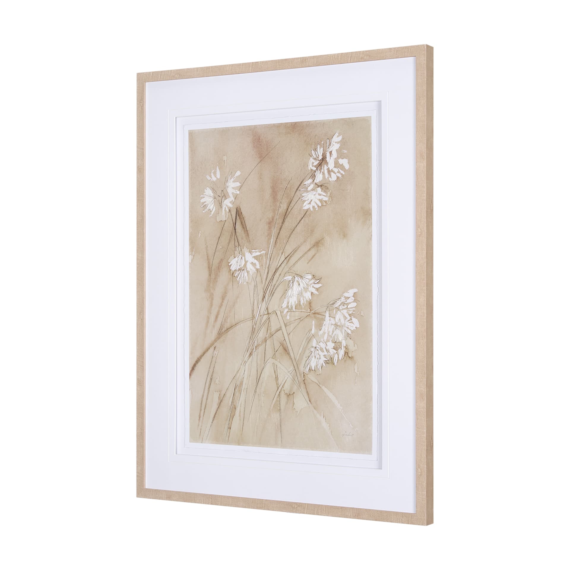 Wildflower I by Mercana Studio a Hand Embellished Textured Framed Art Print Matted under Glass — product photograph