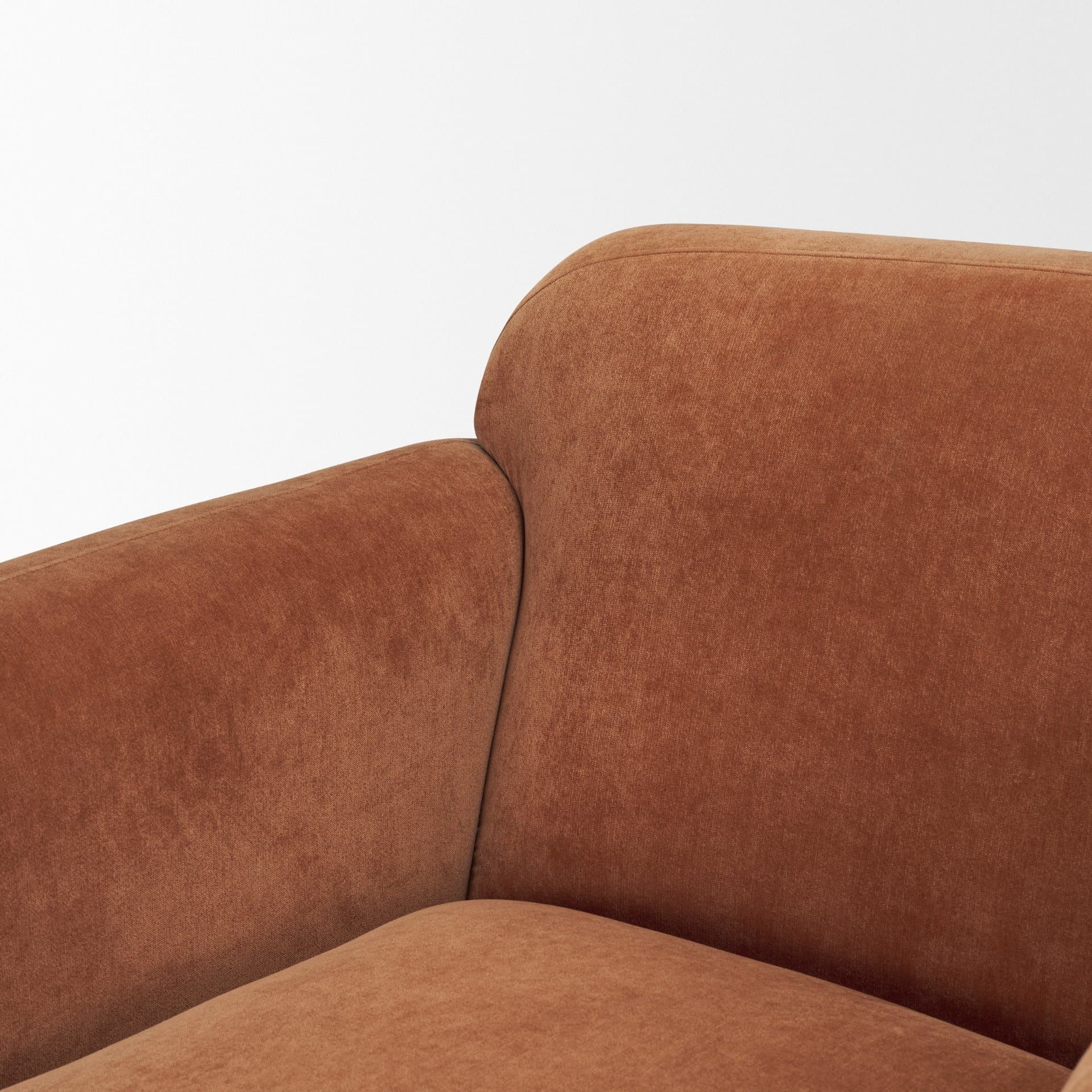 Saga Stonewashed Rust Chenille Fabric Upholstered Chair — product photograph