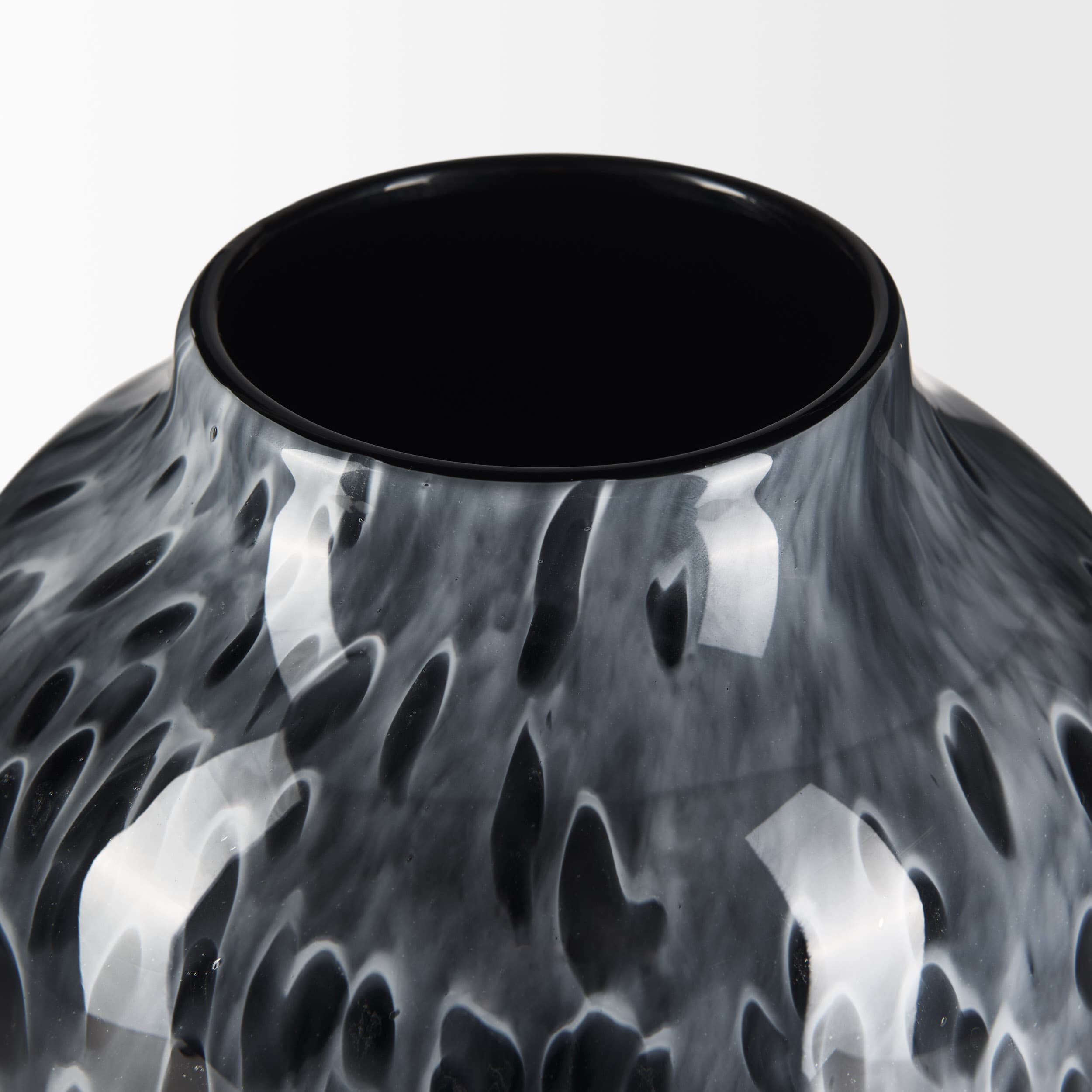 Masai Large Black Mottled Glass Vase — product photograph