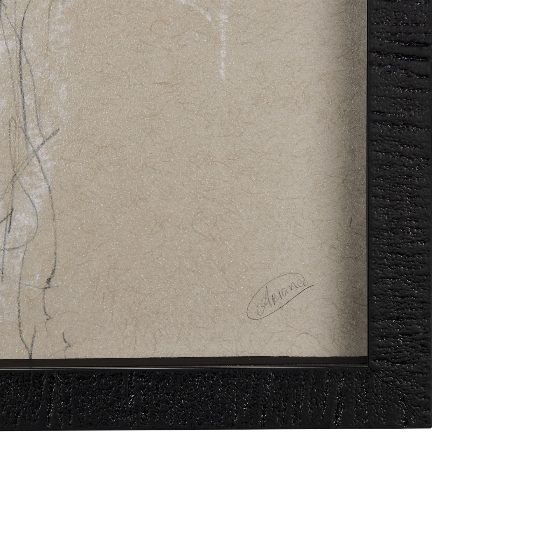 Sketch of Animal IV (Giraffe) by Mercana Studio Hand Embelished Framed Art Print Matted under Glass — product photograph