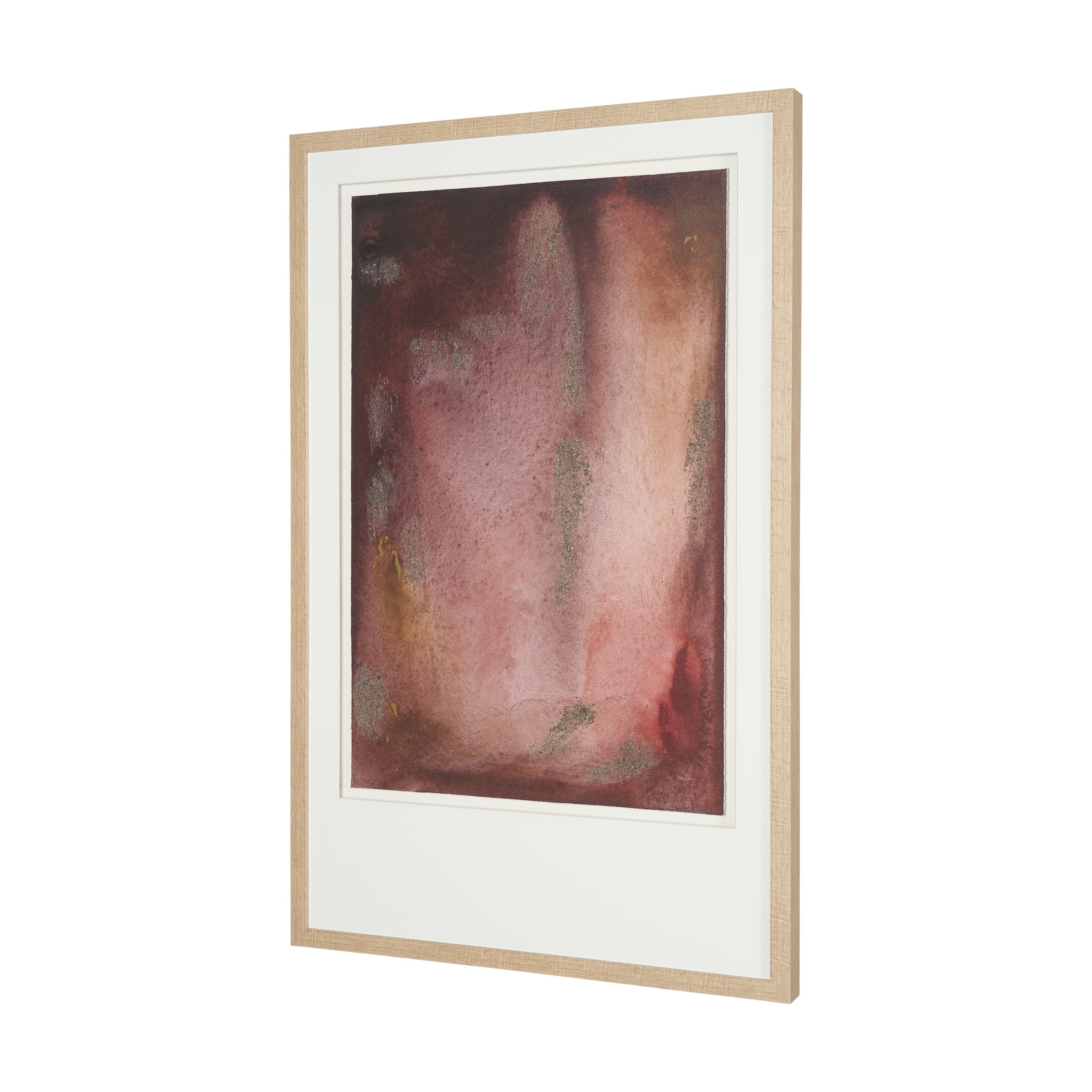Aged In Silence II by Ira Havuka Hand-Embellished Textured Framed Artwork Matted under Glass — product photograph