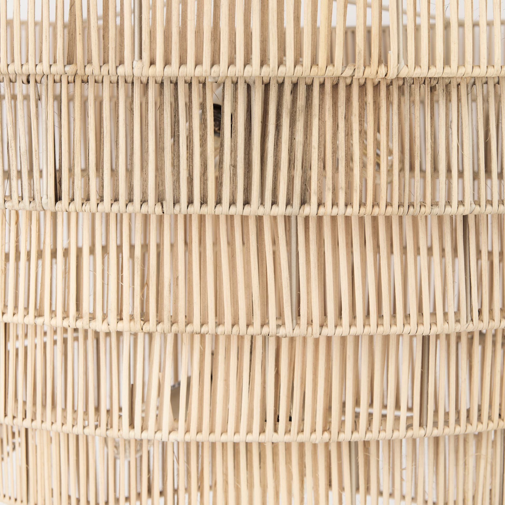 Marimba 40 L x 40 W x 24 H Natural Cane 6 Tier Chandelier — product photograph