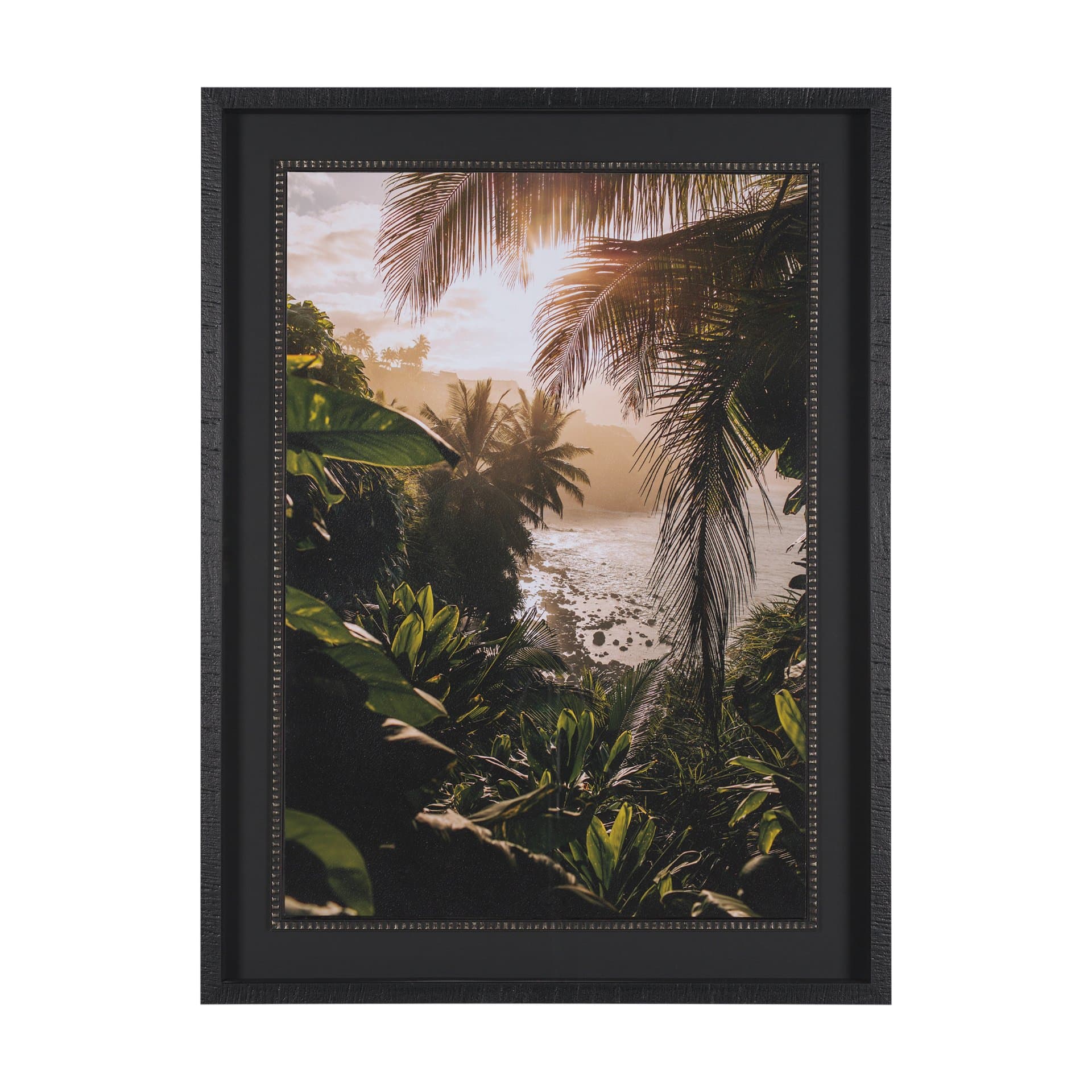 Princeville Kauai Jungle by Stefan and Audrey Textured Framed Photo Print Matted under Glass — product photograph