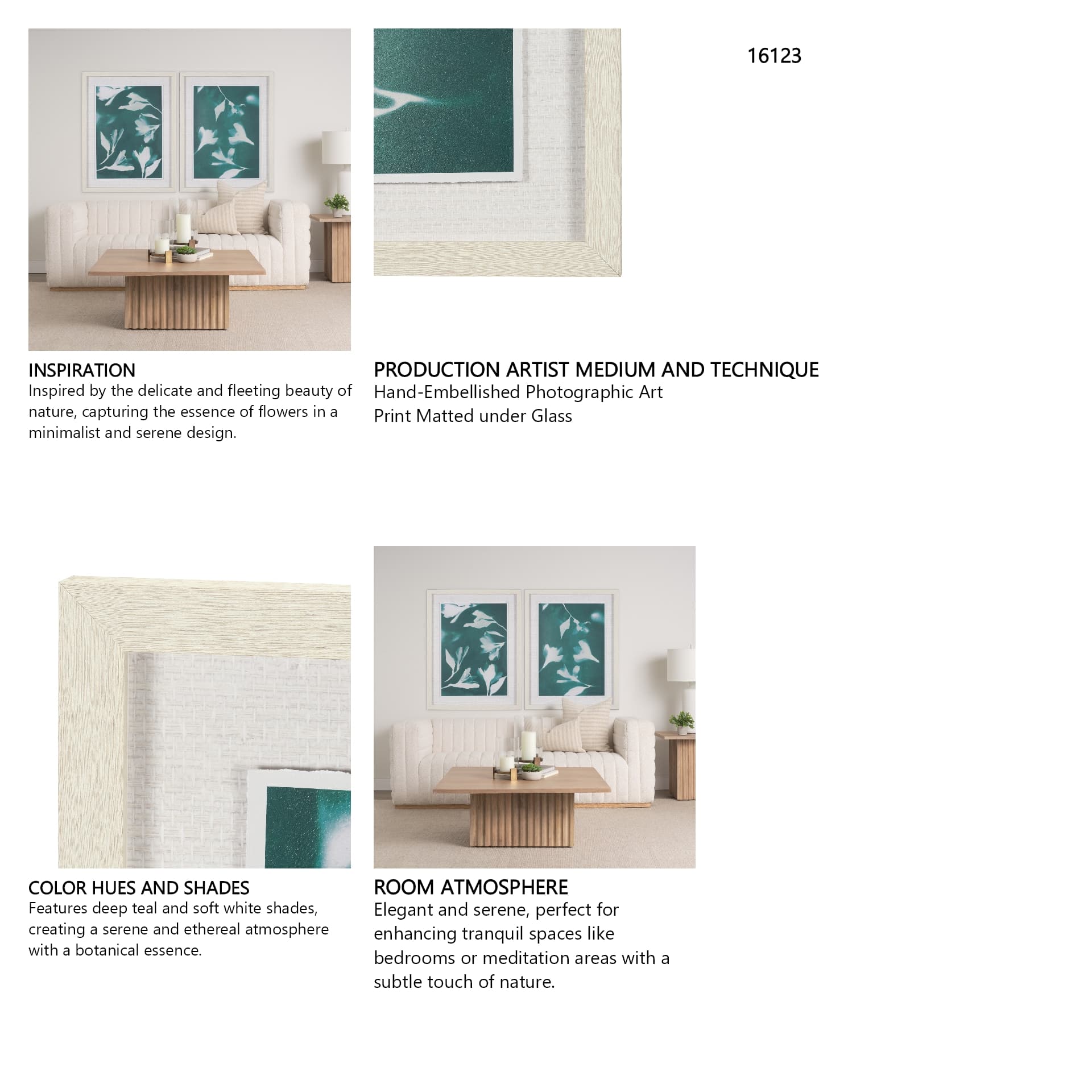 Untitled I by Liz St. Andre Textured Framed Artwork Matted under Glass — in a styled room