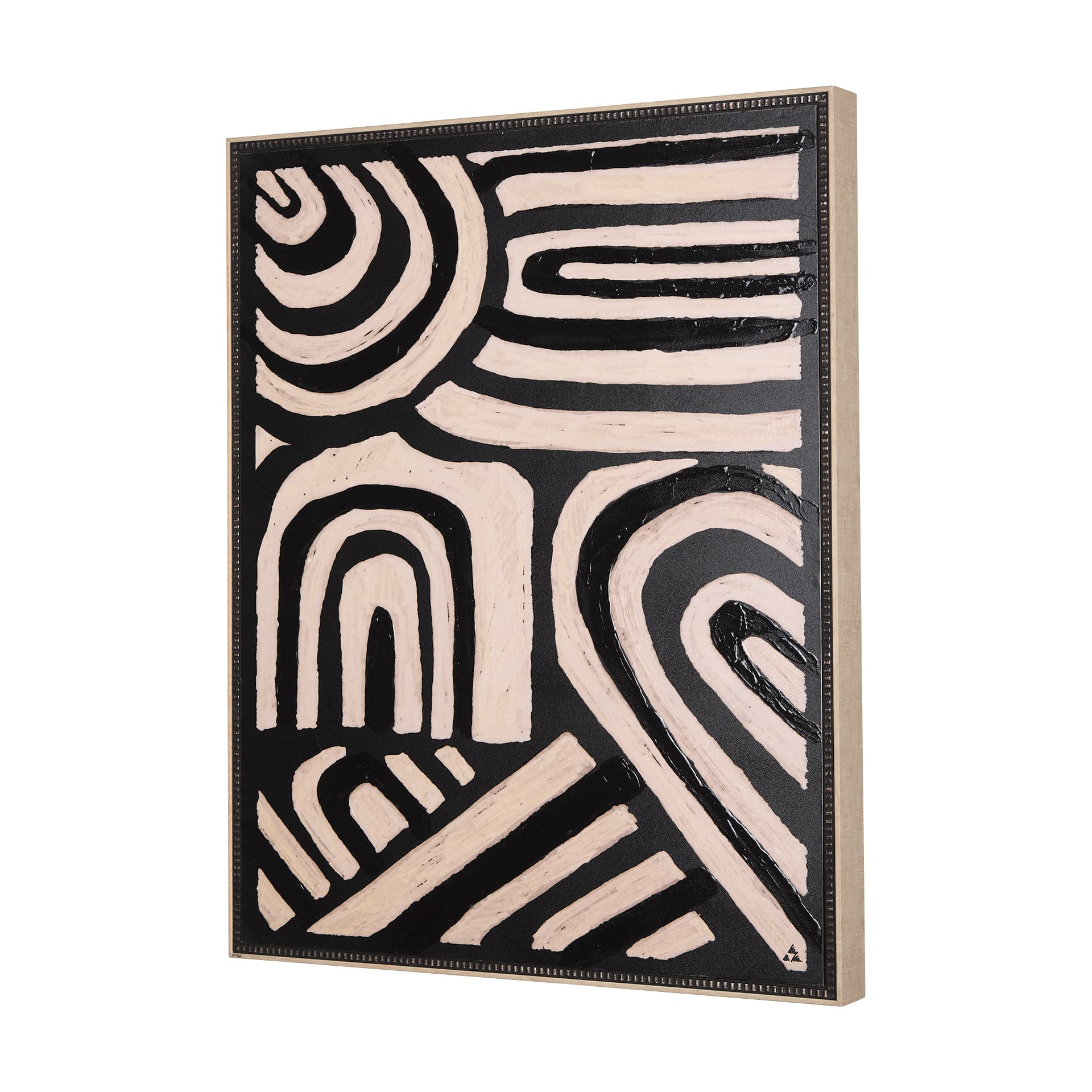 Clay Patern II by Mercana Studio a Hand Embellished Textured Framed Art Print — product photograph