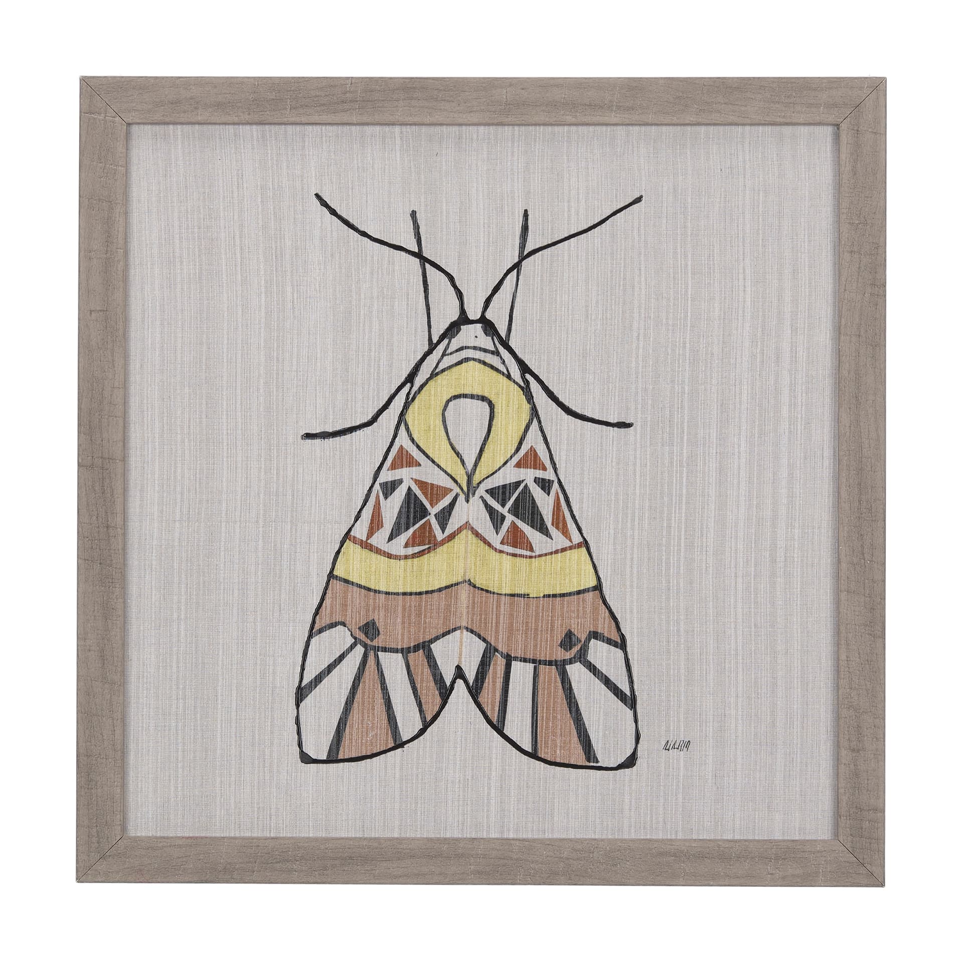 Moth II by Mercana Studio a Hand Embellished Textured Framed Art Print — product photograph