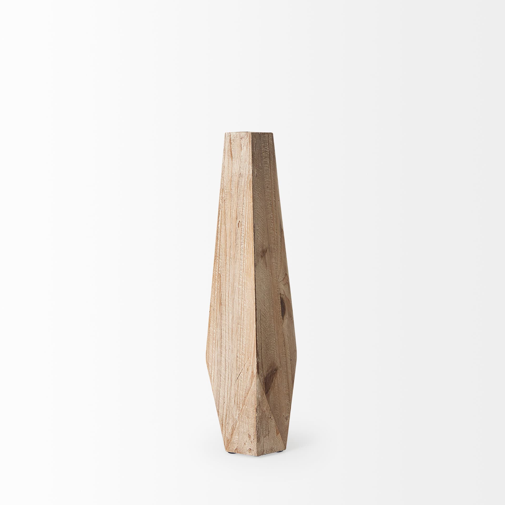 Allen II Small Natural Wooden Base Oval Vase — product photograph